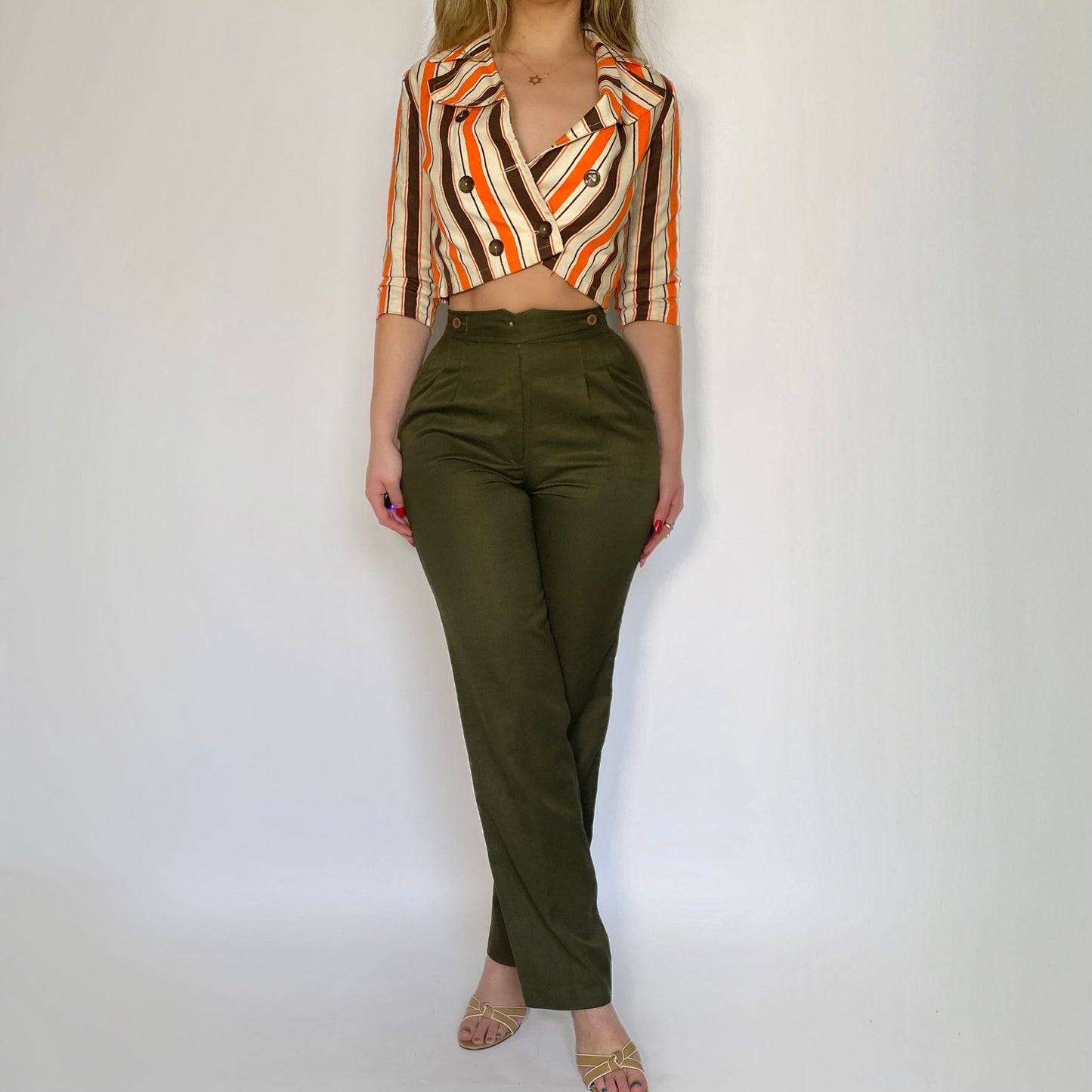 70’s Army Green Trousers