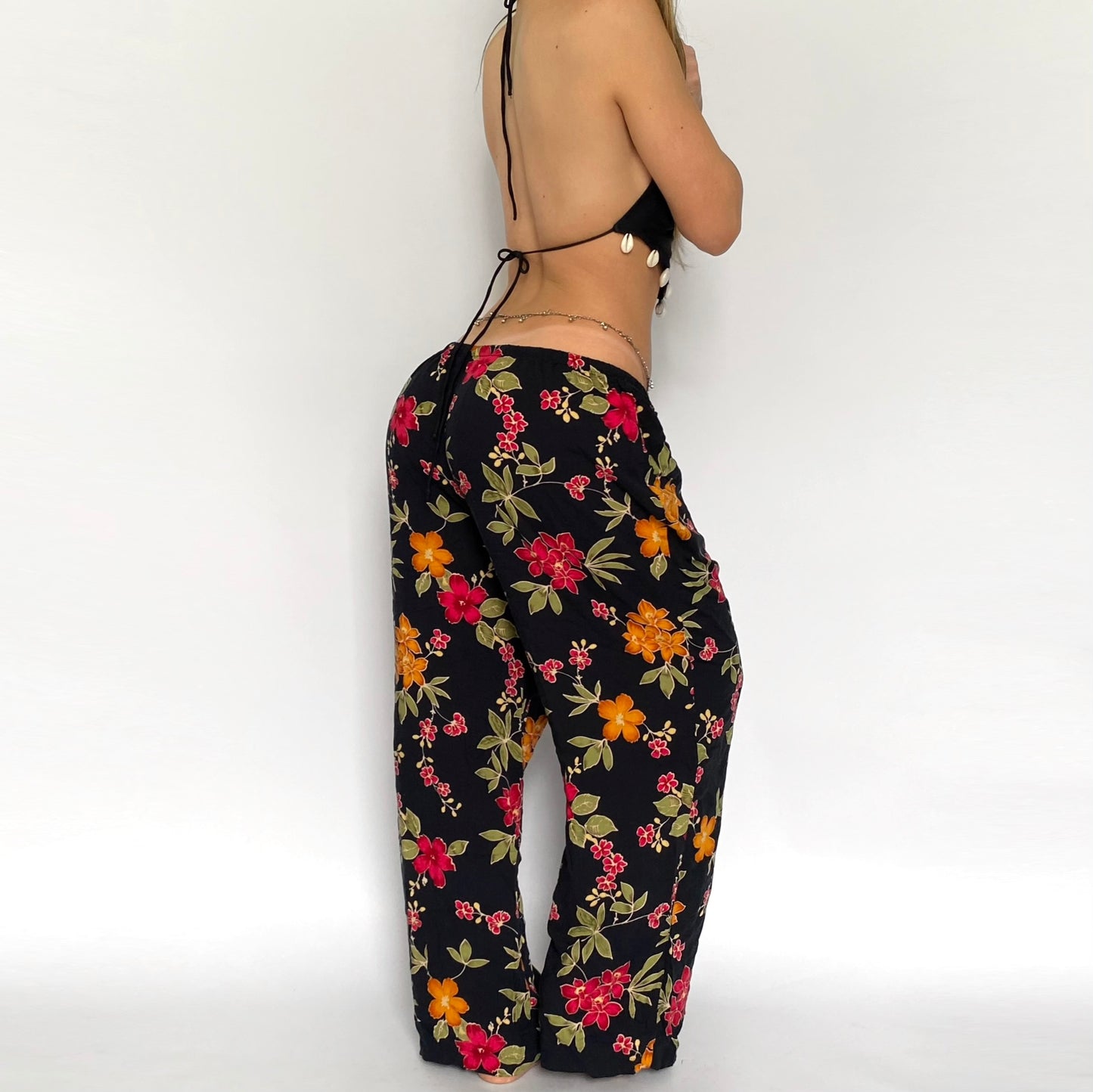 90’s Floral Linen Pants