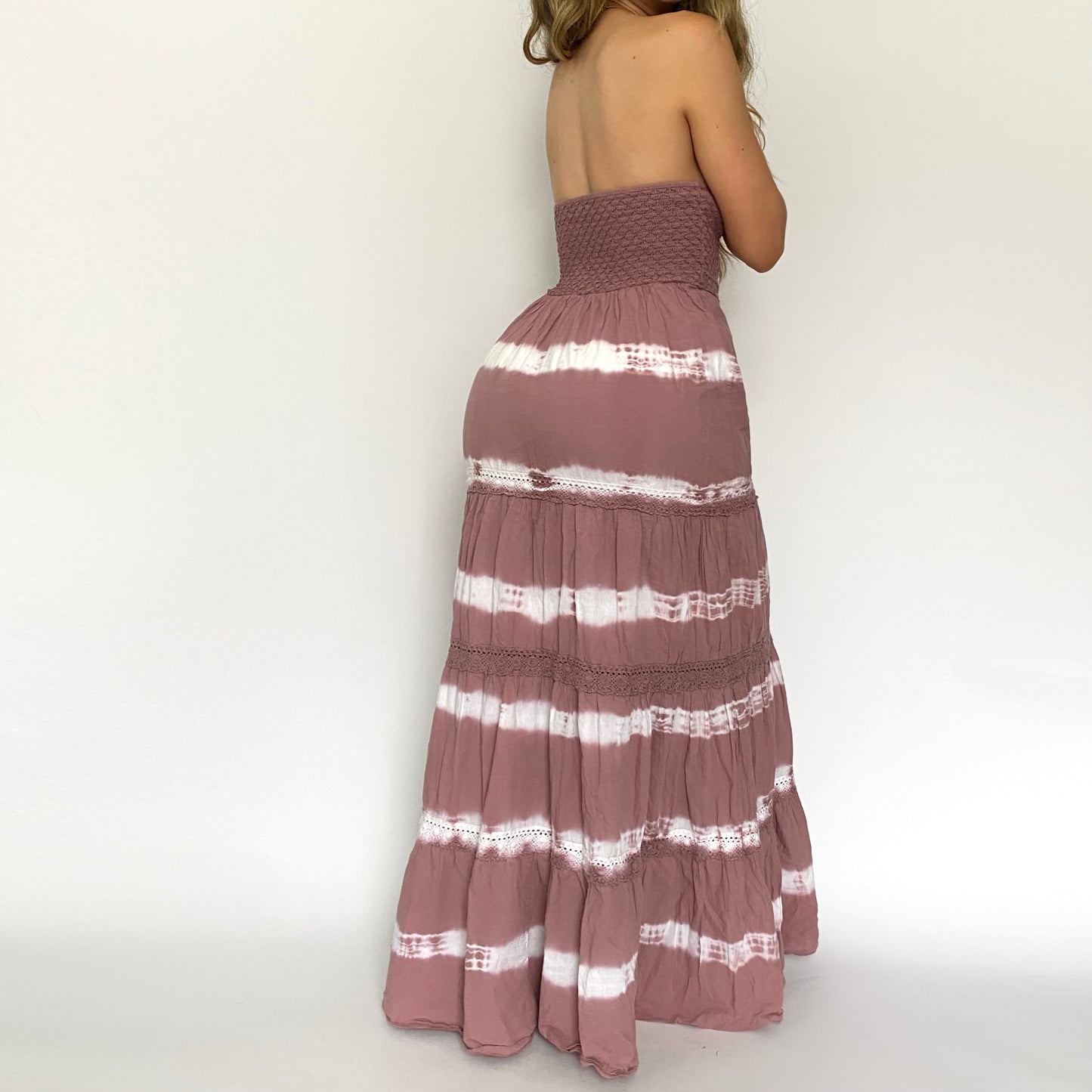 00s Bebe Crochet Linen Dress