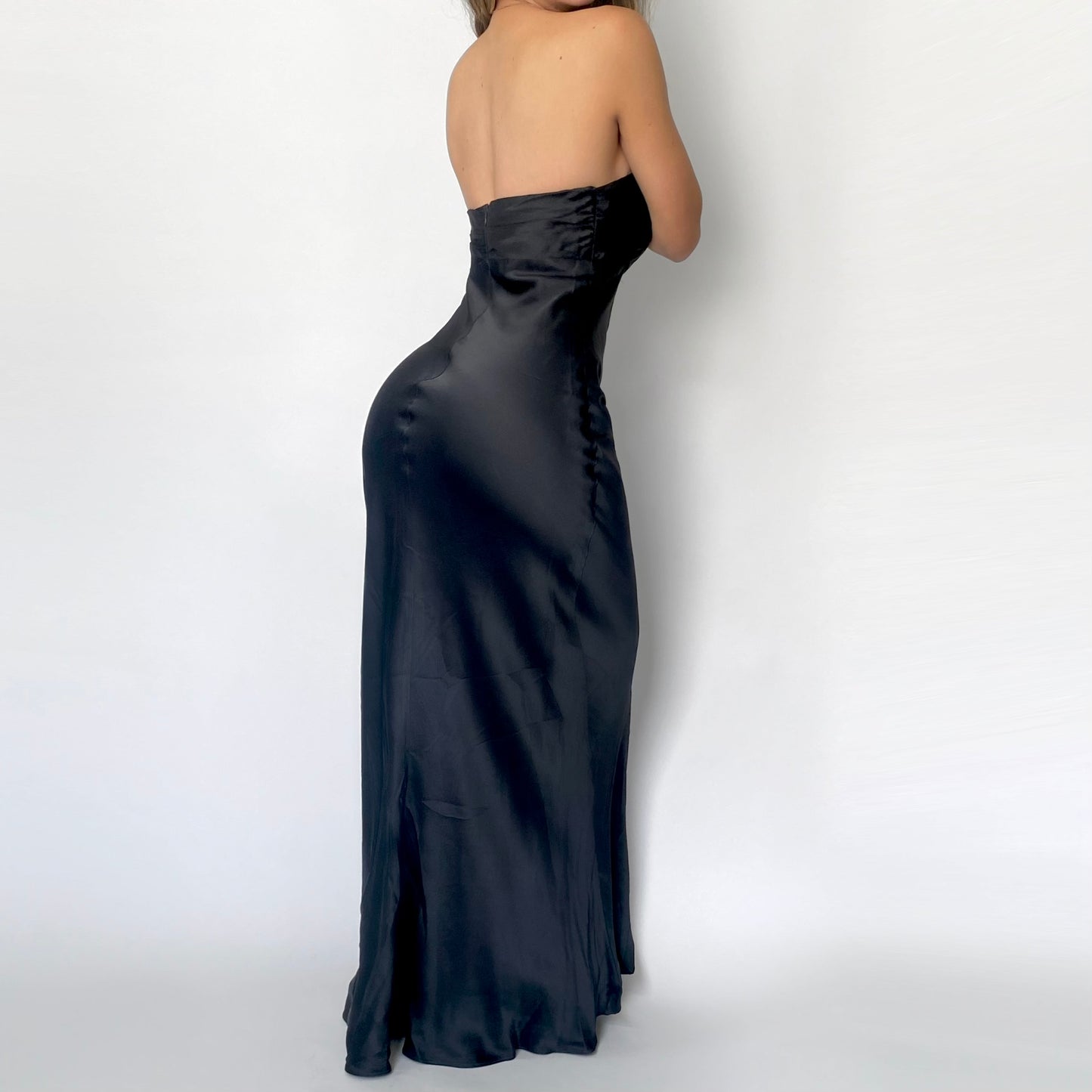 90’s Silk Strapless Gown