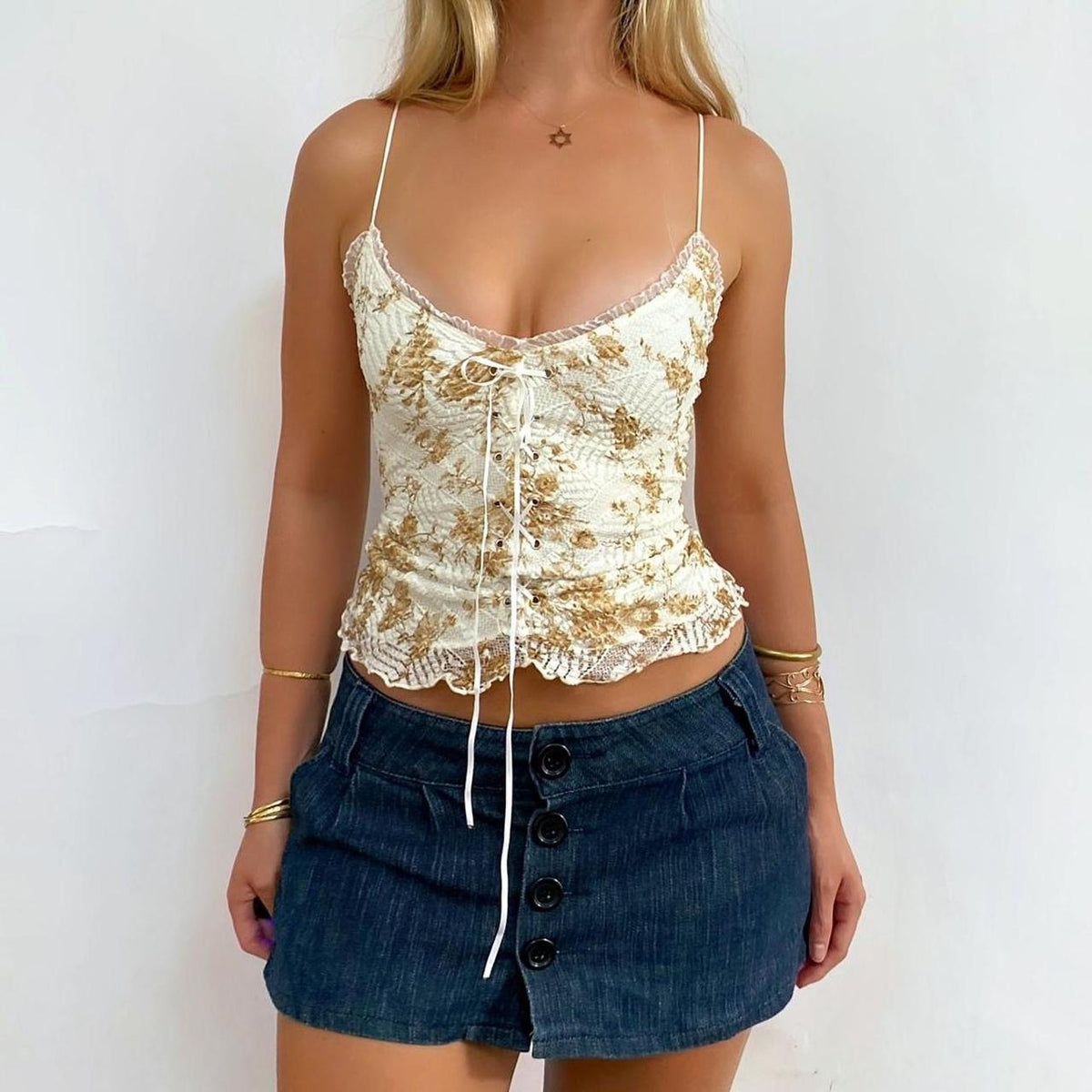 00s Corset Lace Top