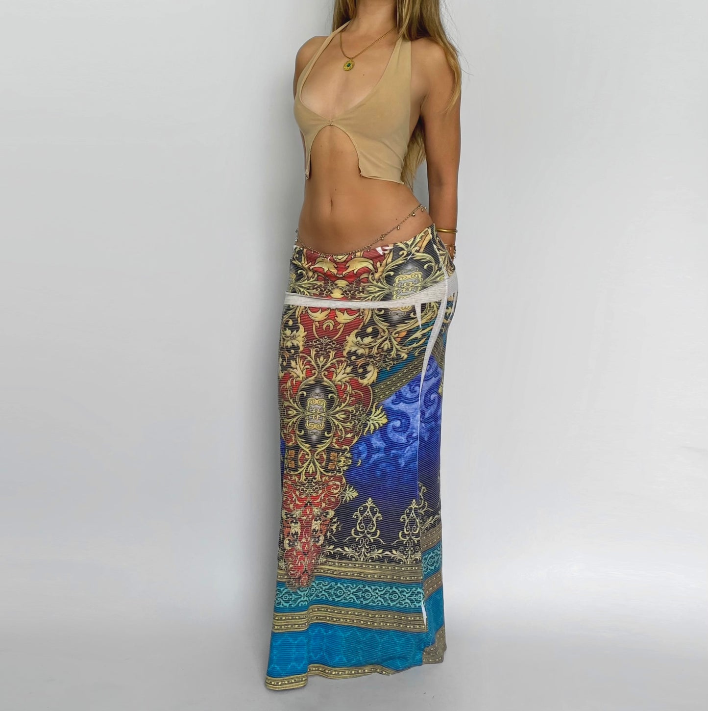 00s Damask Fold-over Skirt