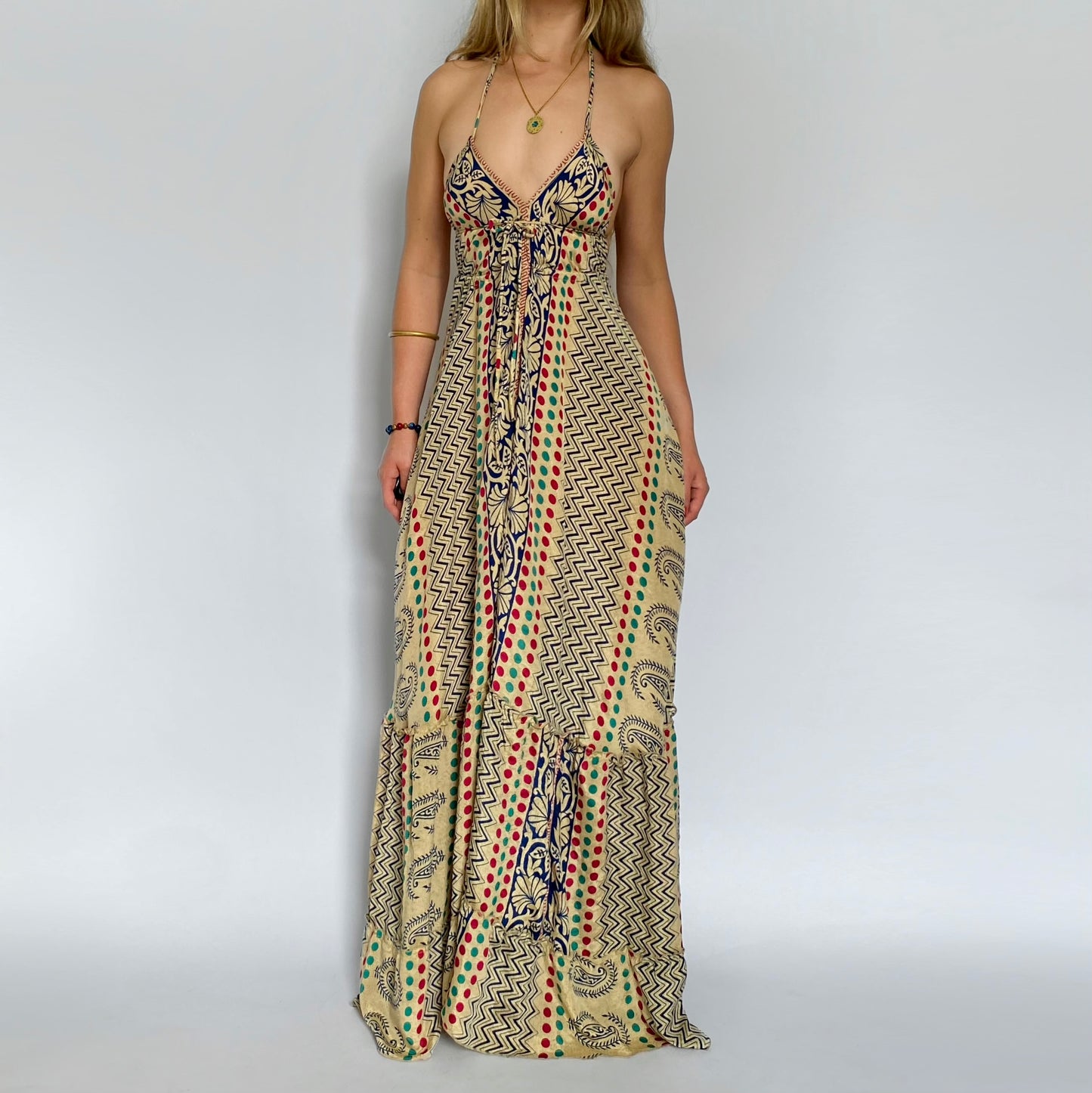 Mosaic Sand Backless Maxi