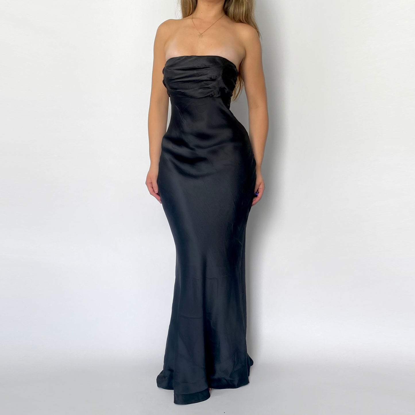 90’s Silk Strapless Gown