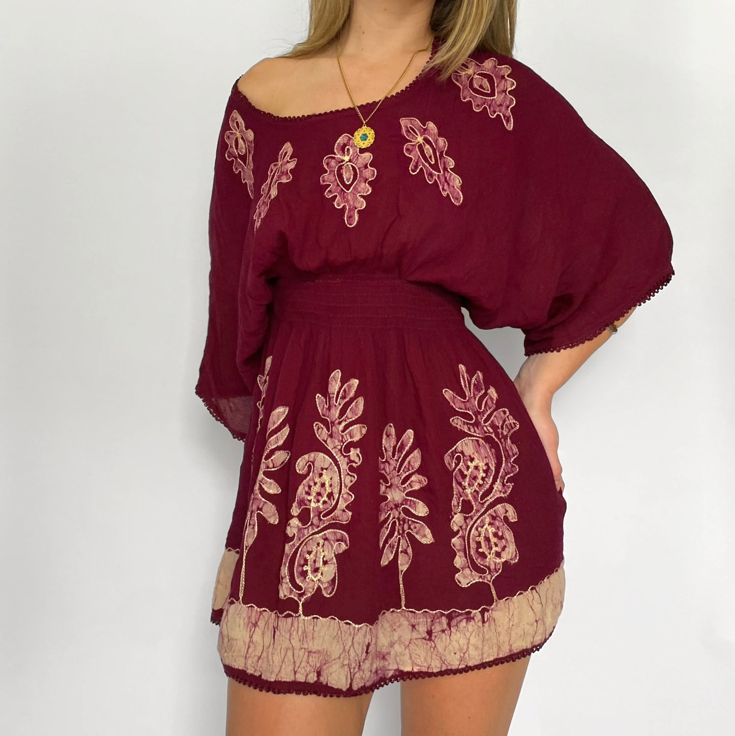 90’s Embroidered Dress