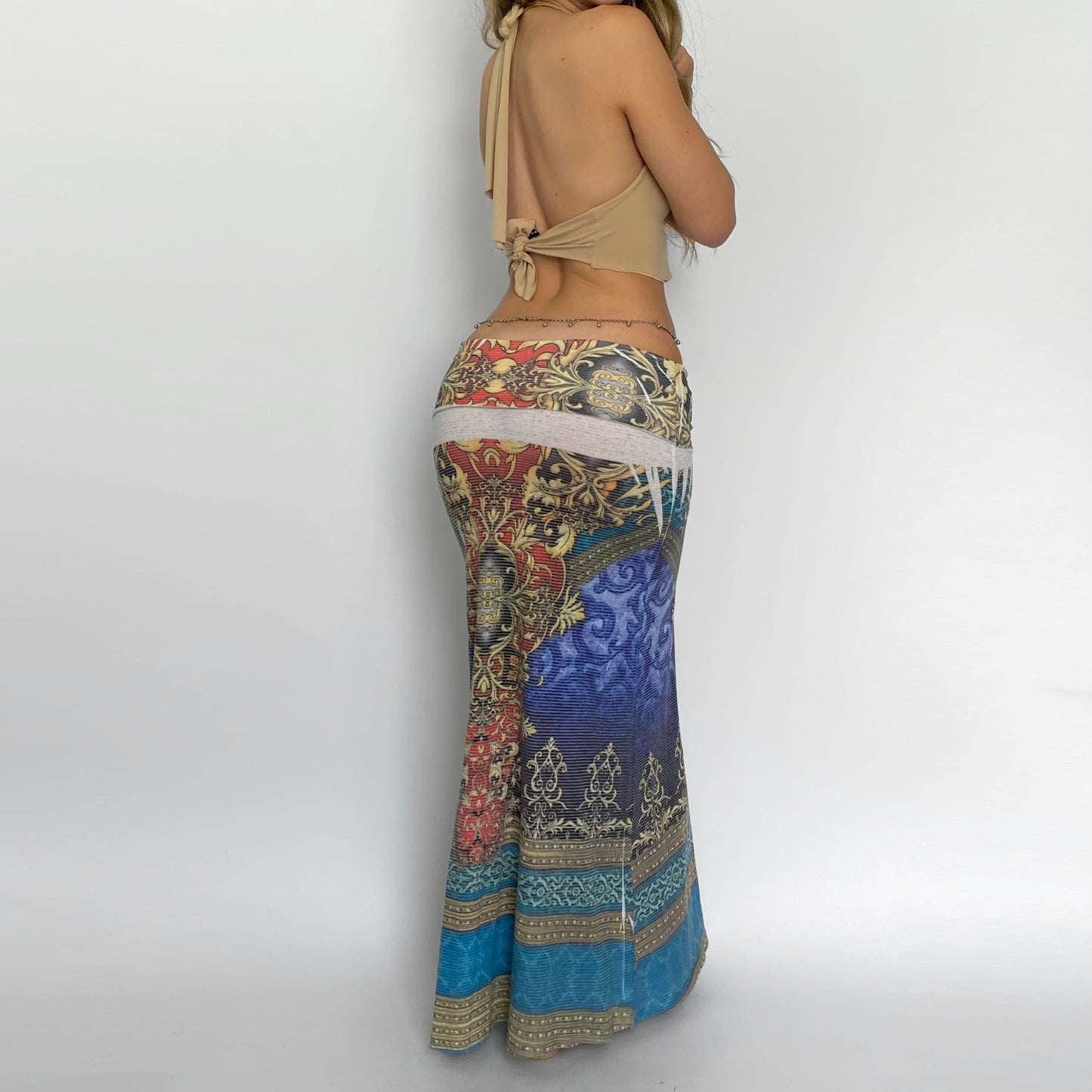 00s Damask Fold-over Skirt