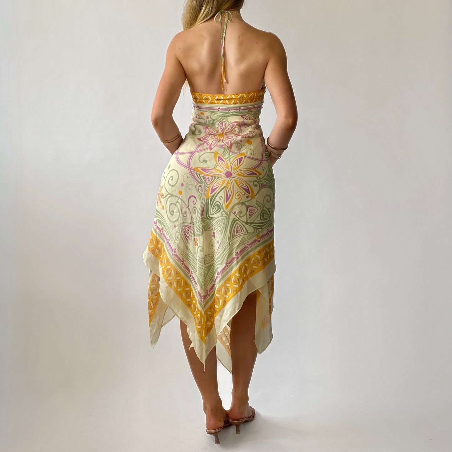90's Silk Handkerchief Dress