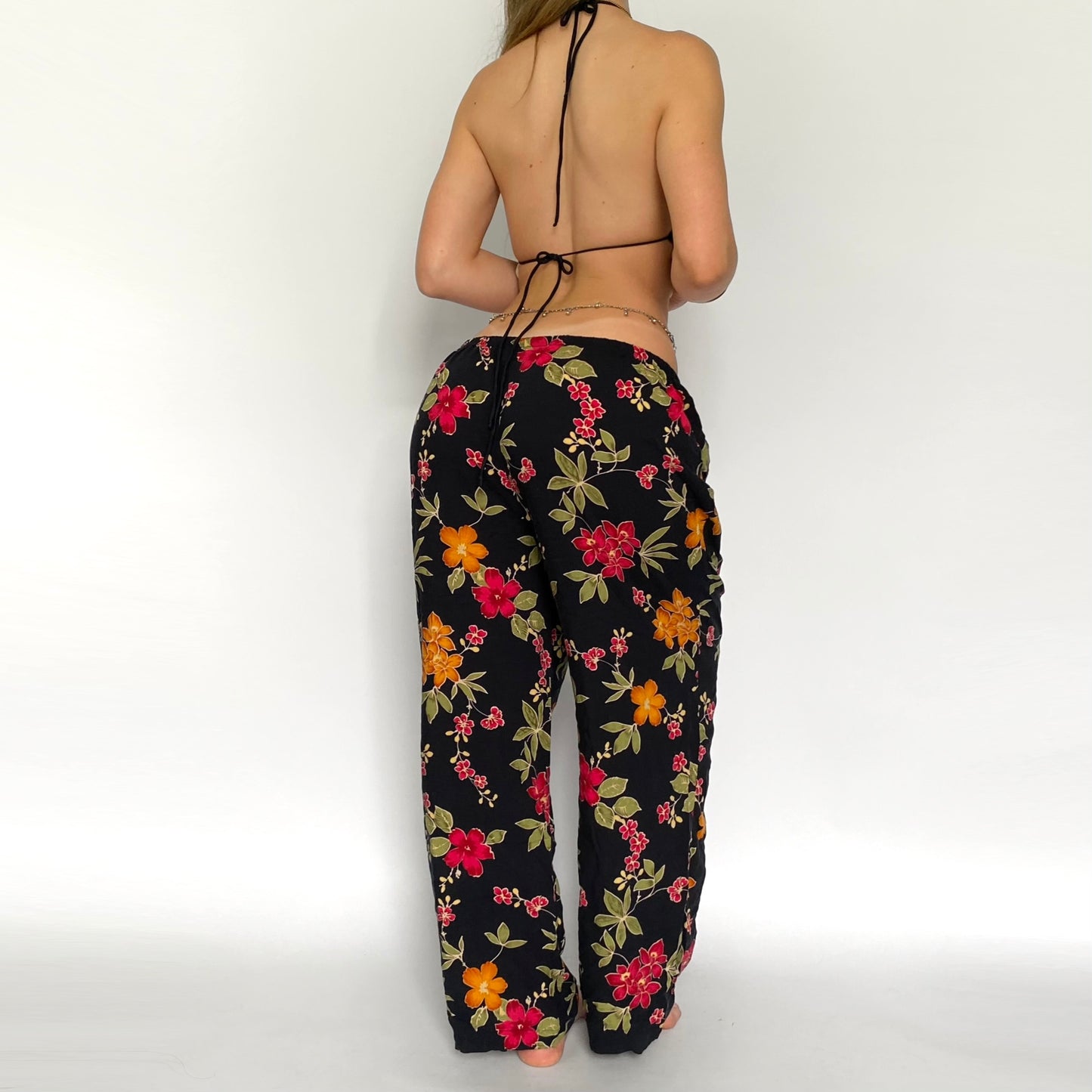90’s Floral Linen Pants