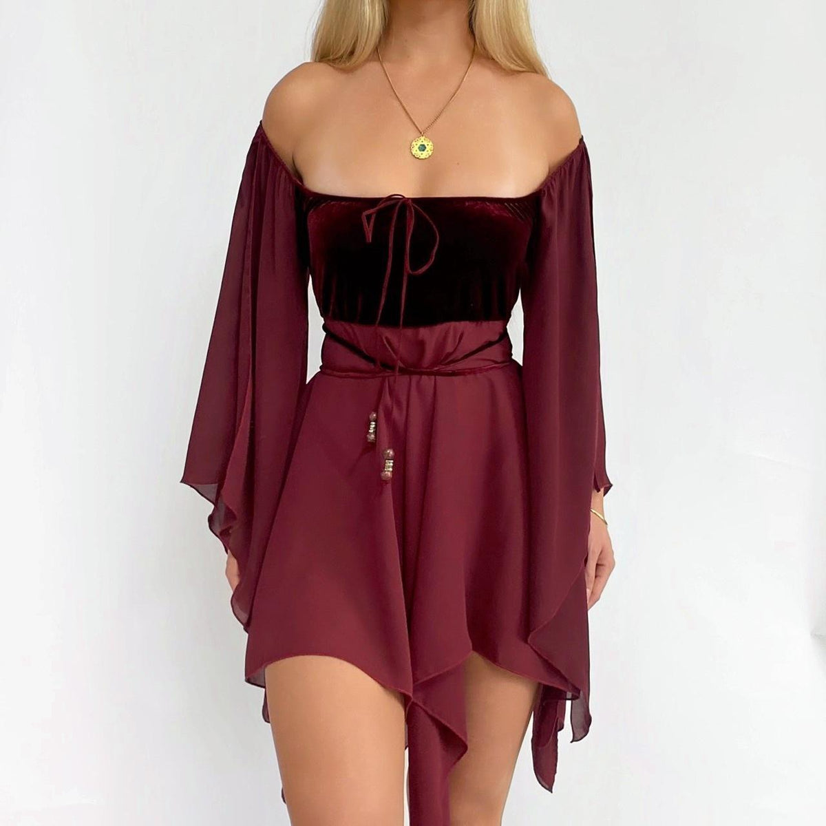 00s Velvet Handkerchief Dress
