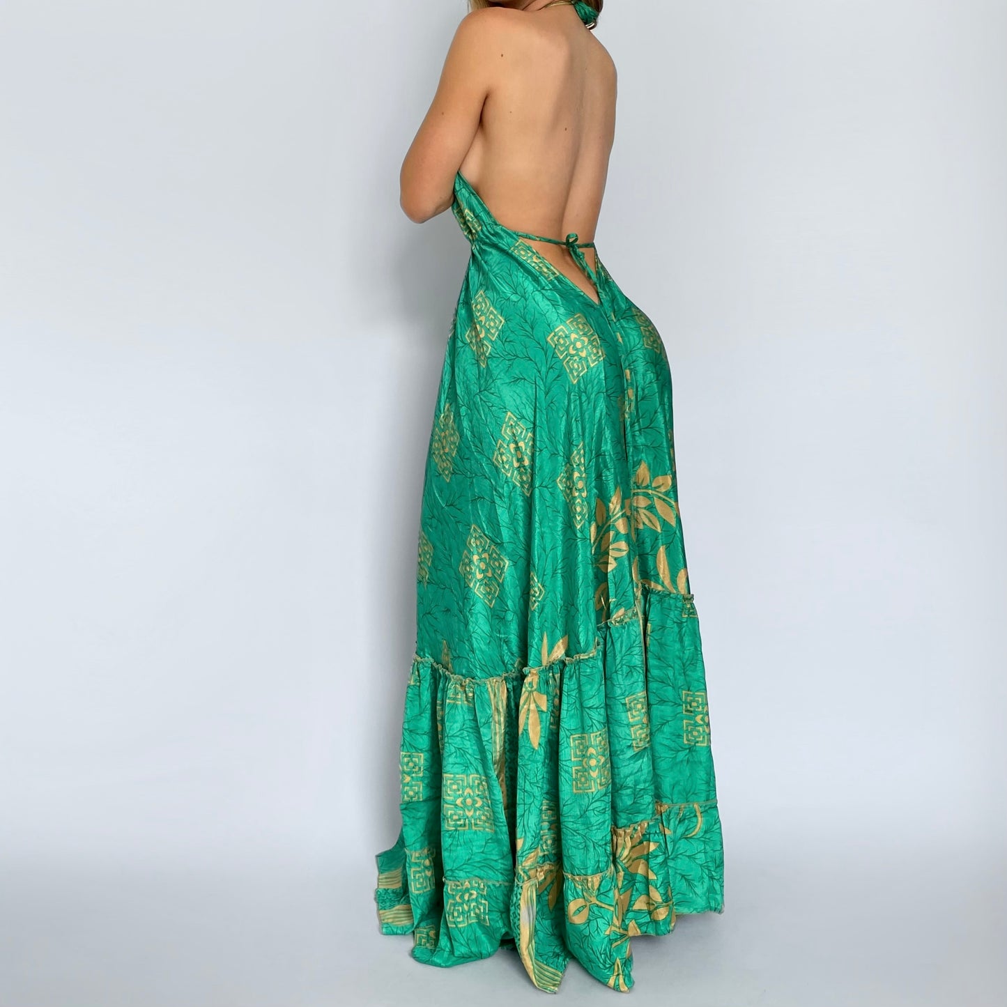 Jade Bloom Backless Maxi