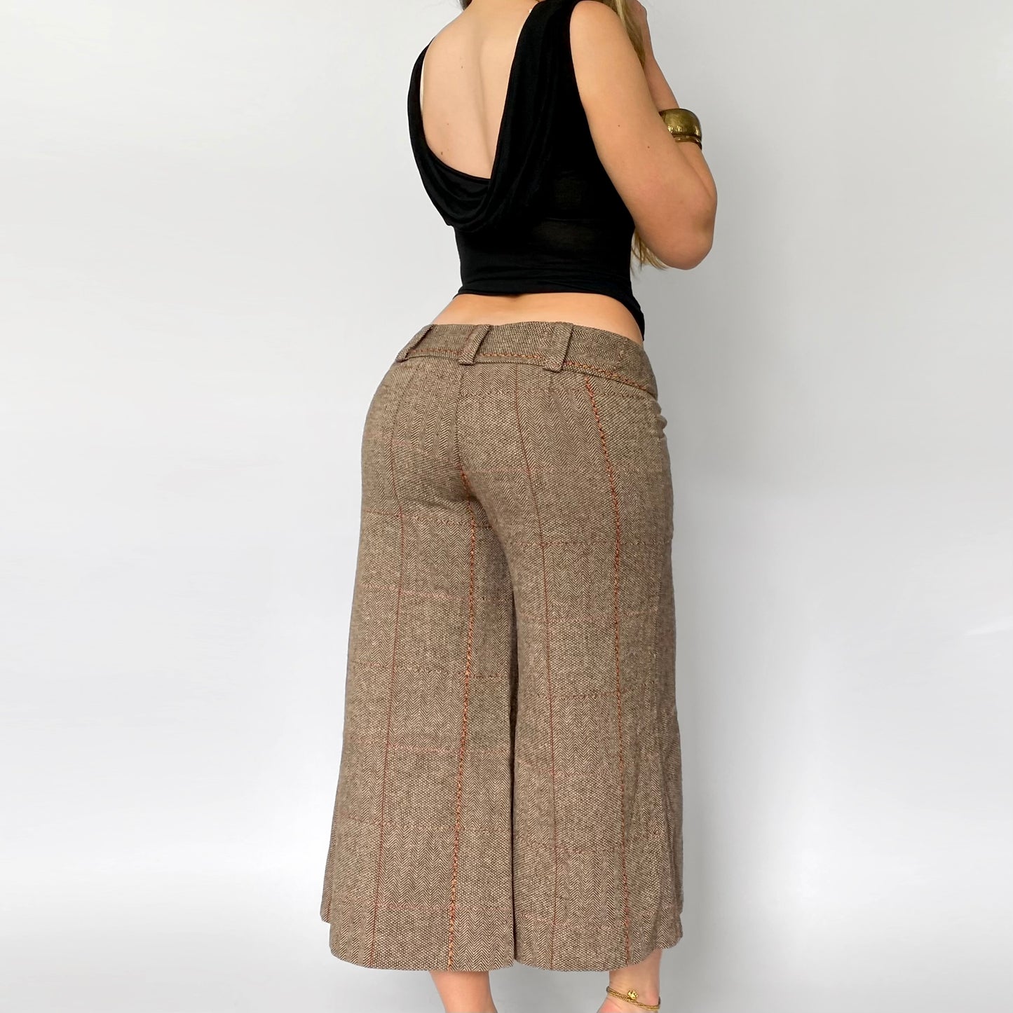 00’s Plaid Twill Capris