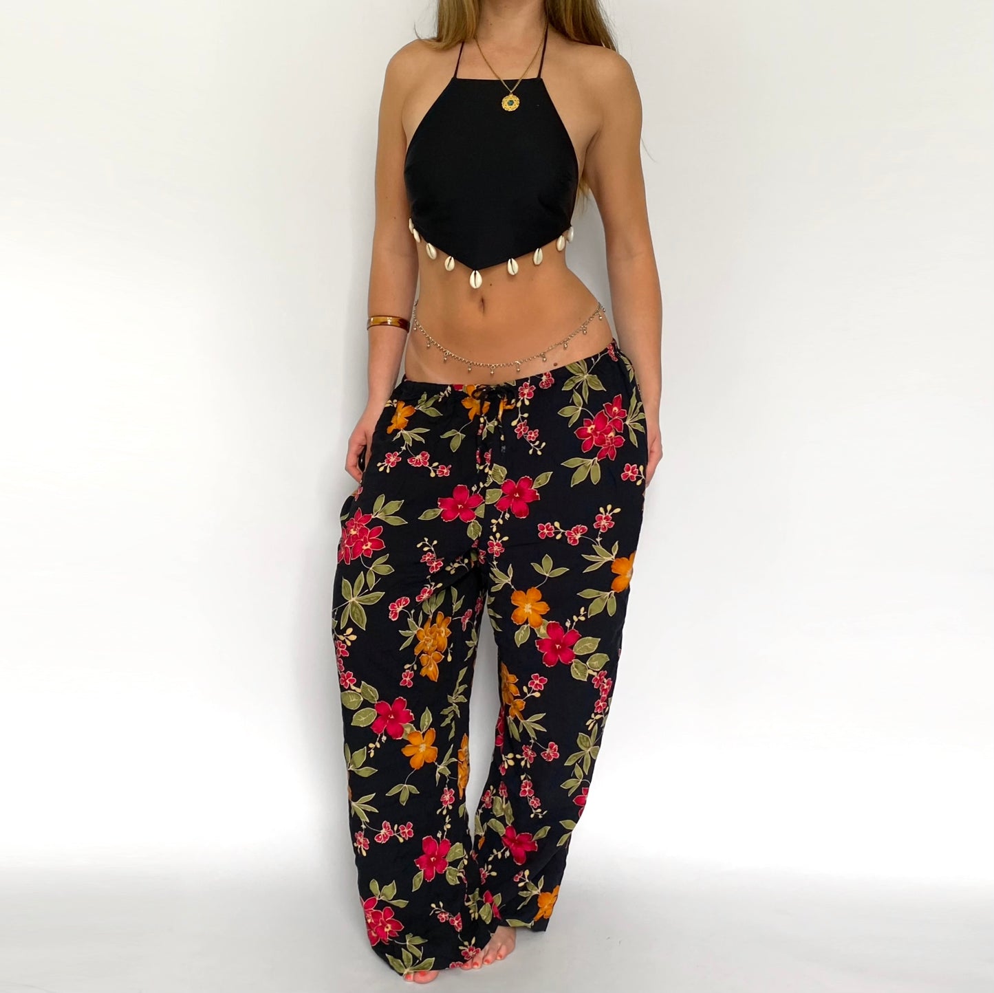 90’s Floral Linen Pants