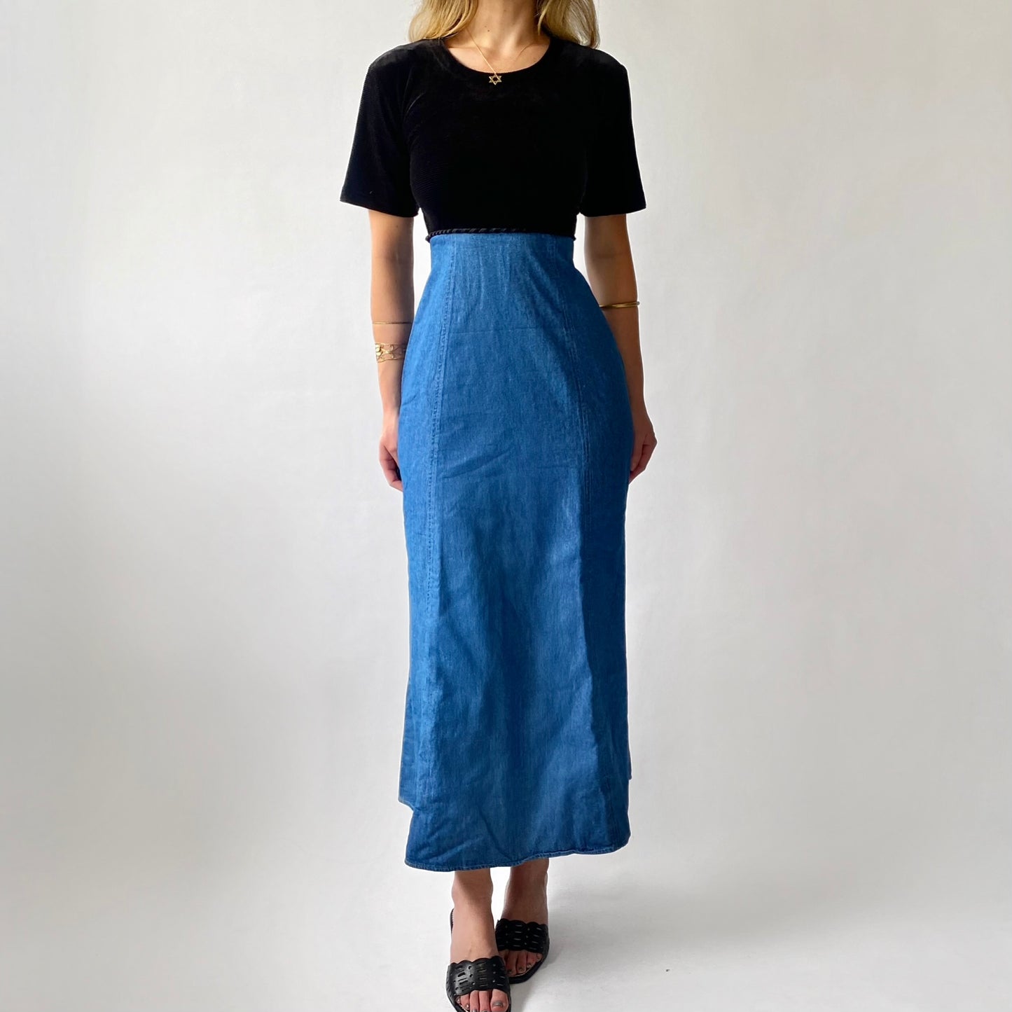 90’s Denim Maxi Dress