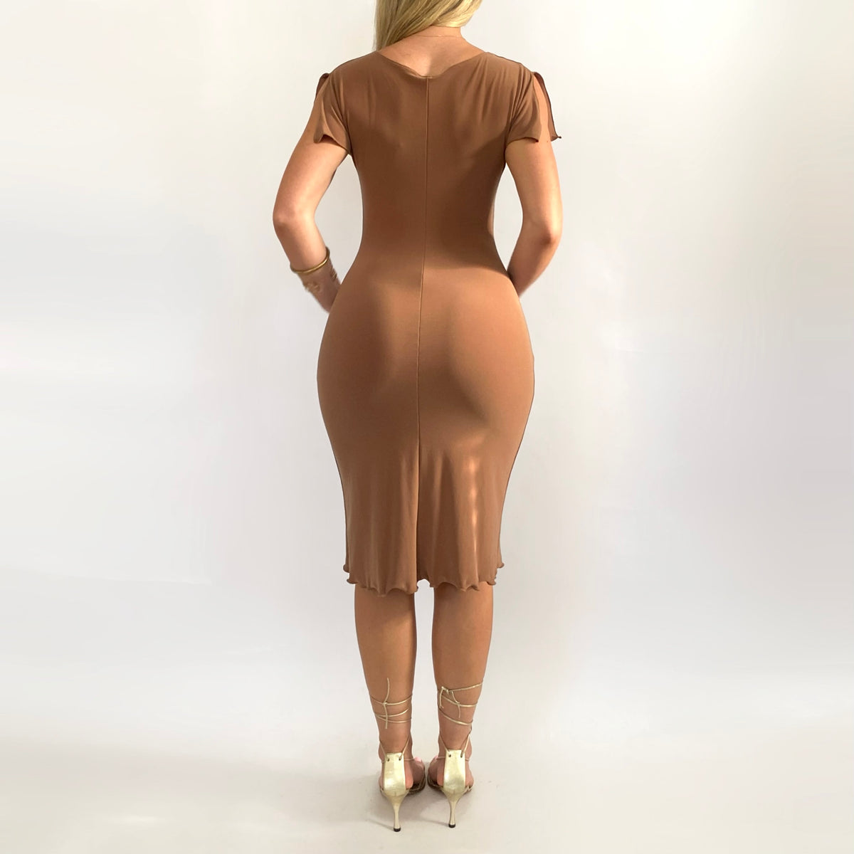 00s Slit Sleeve Dress