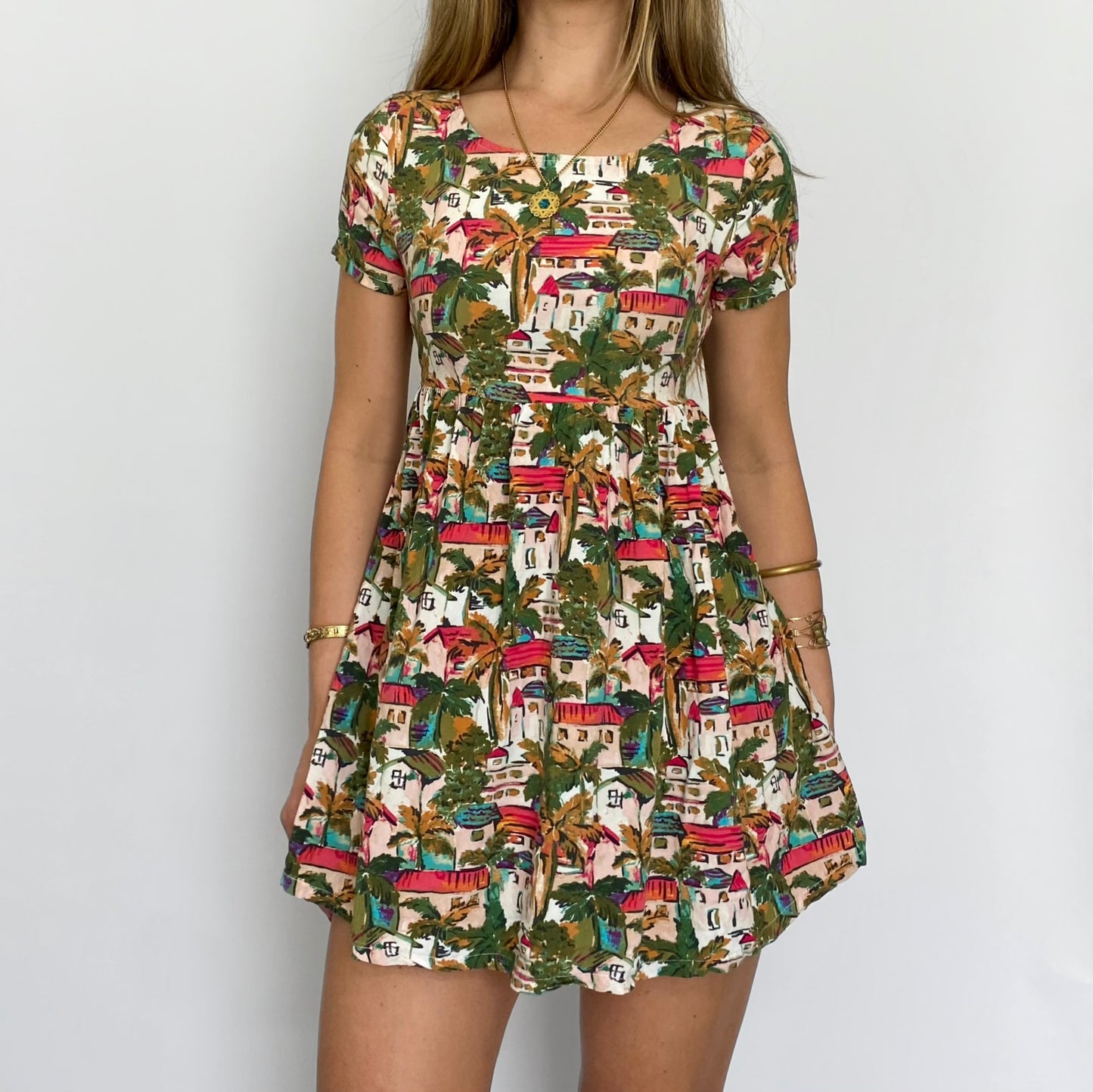 Water Color Babydoll Dress
