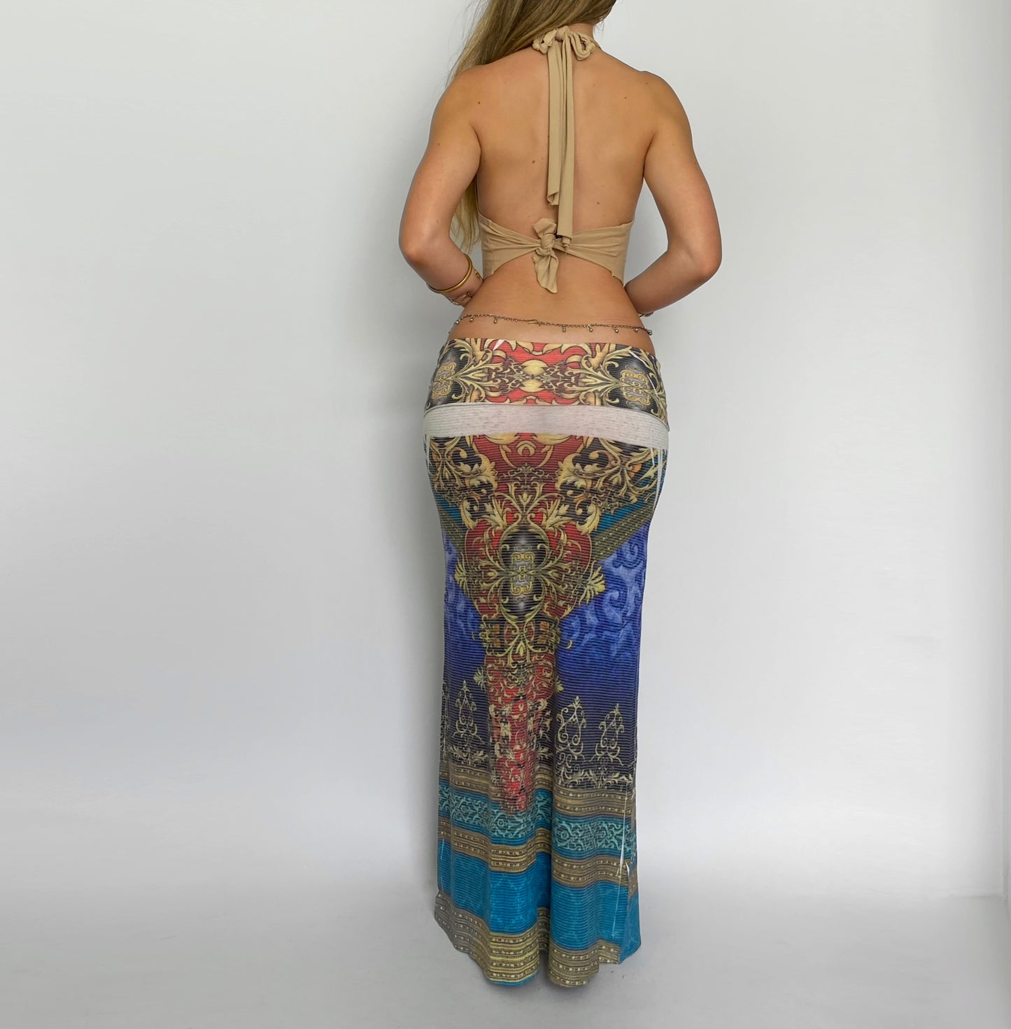 00s Damask Fold-over Skirt