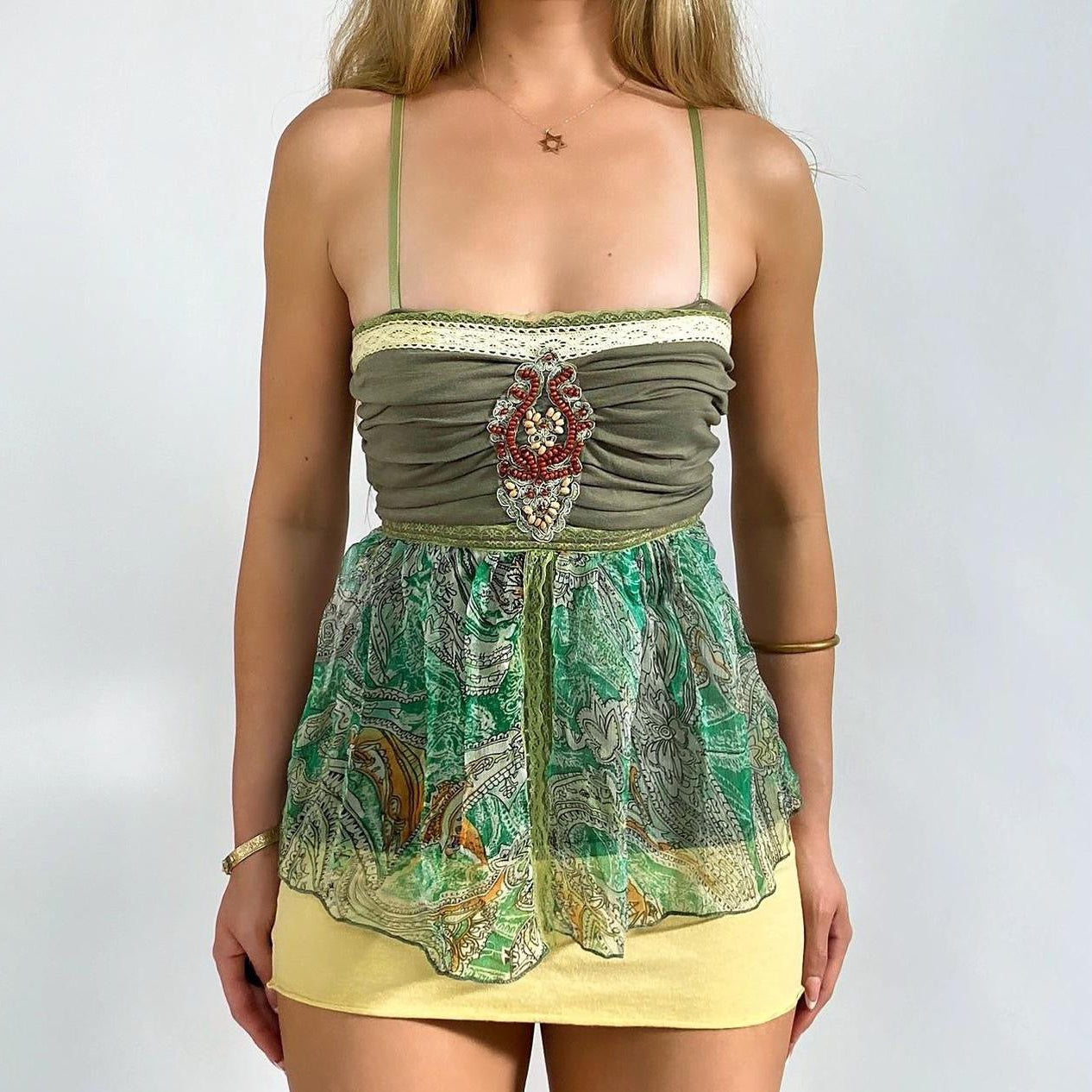 00s Beaded Silk Tank