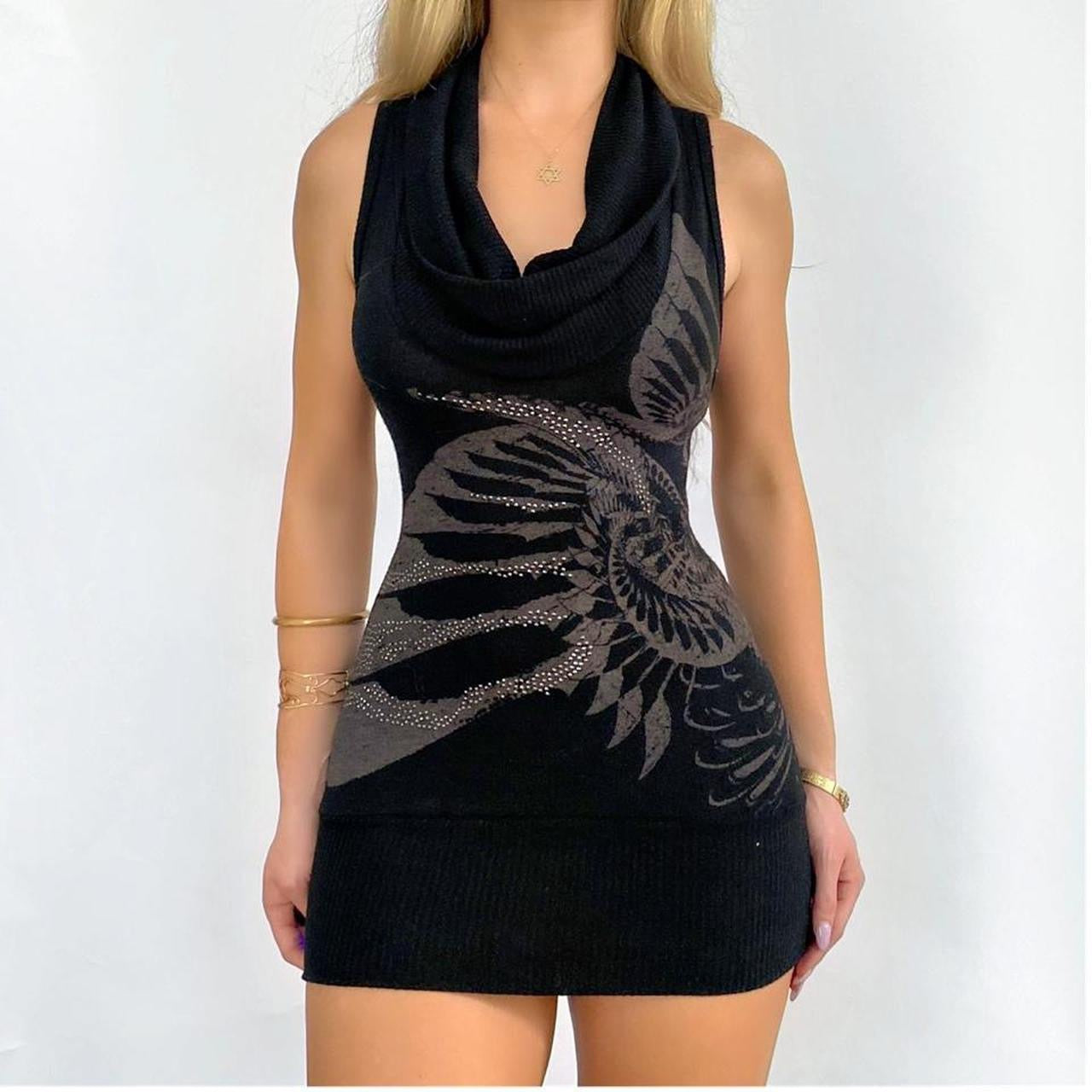 00s Cowl Neck Mini Knit