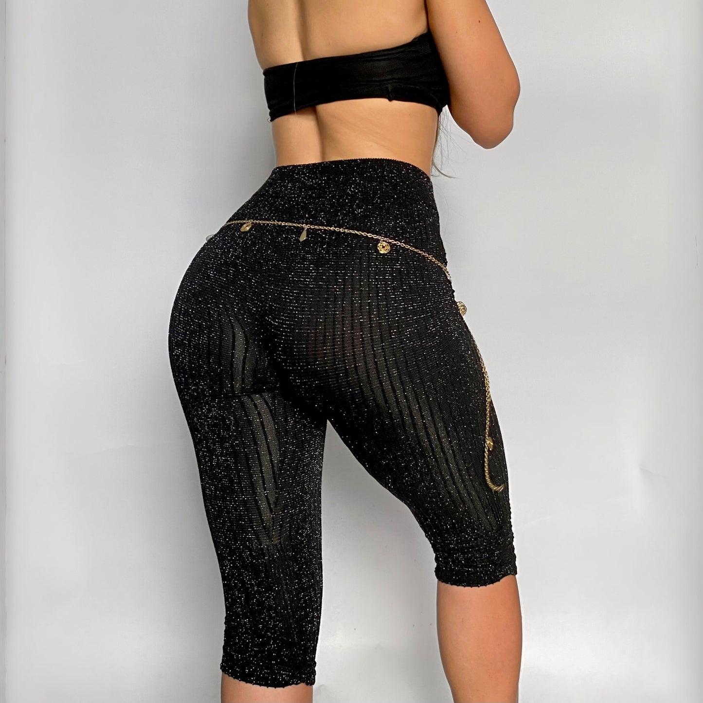 00s Sparkly Capri Leggings
