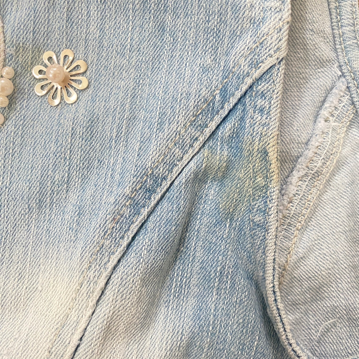 00s Beaded Denim Vest
