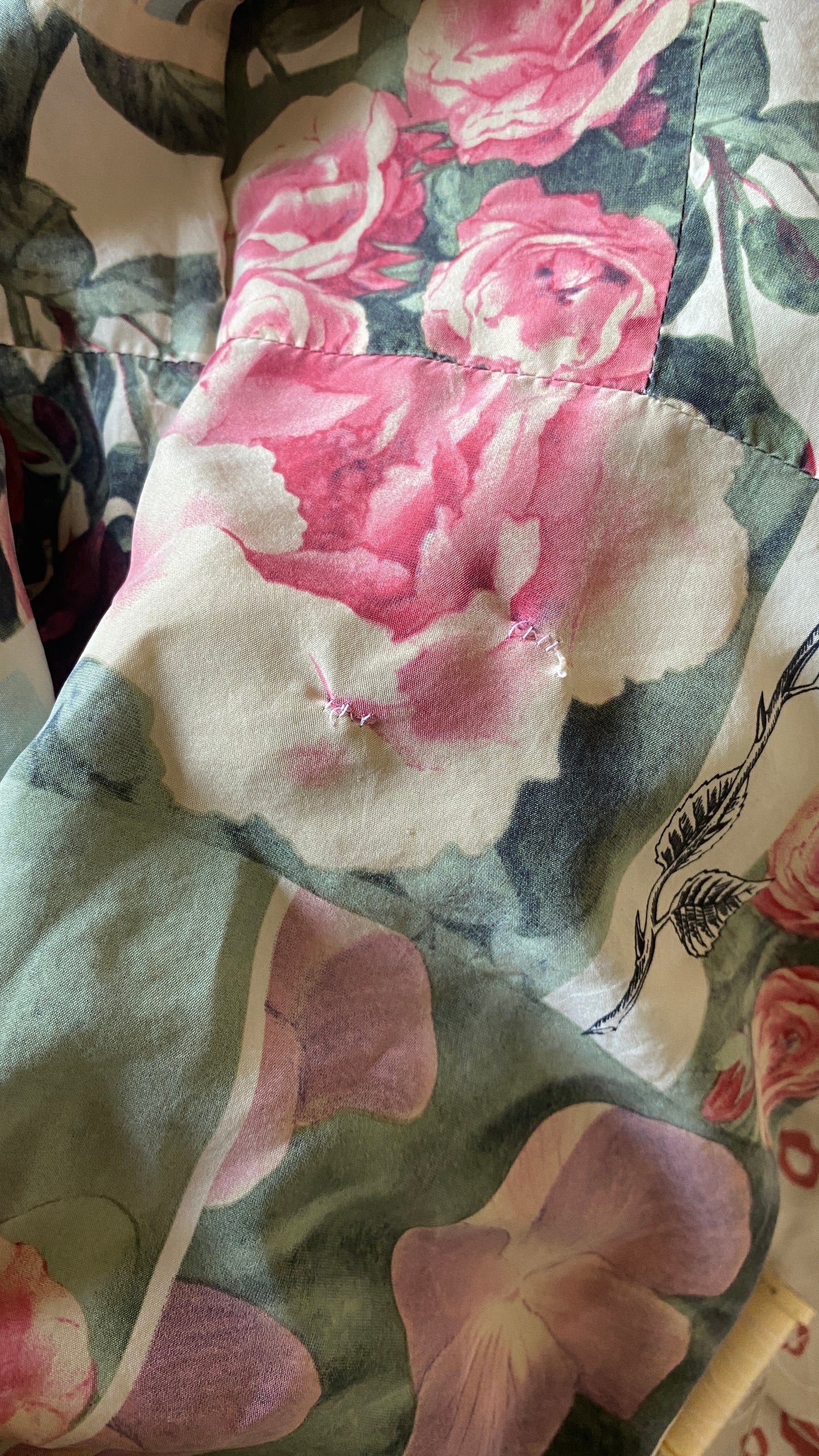 90’s Silk Patchwork Dress