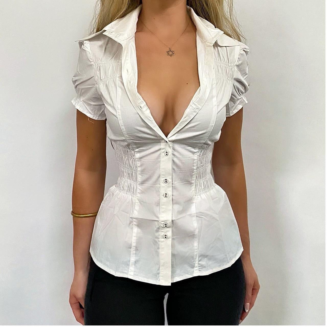 00s Cinched Button-up