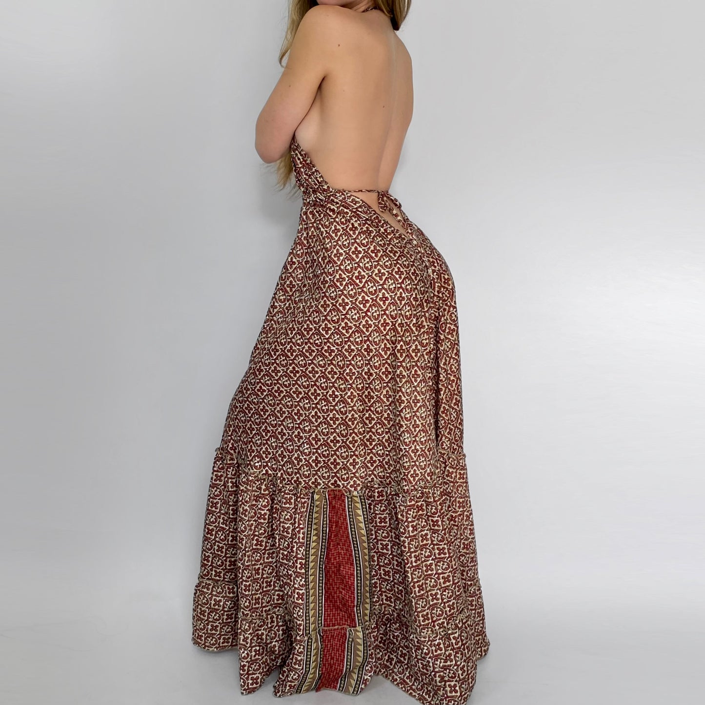 Desert Flame Backless Maxi
