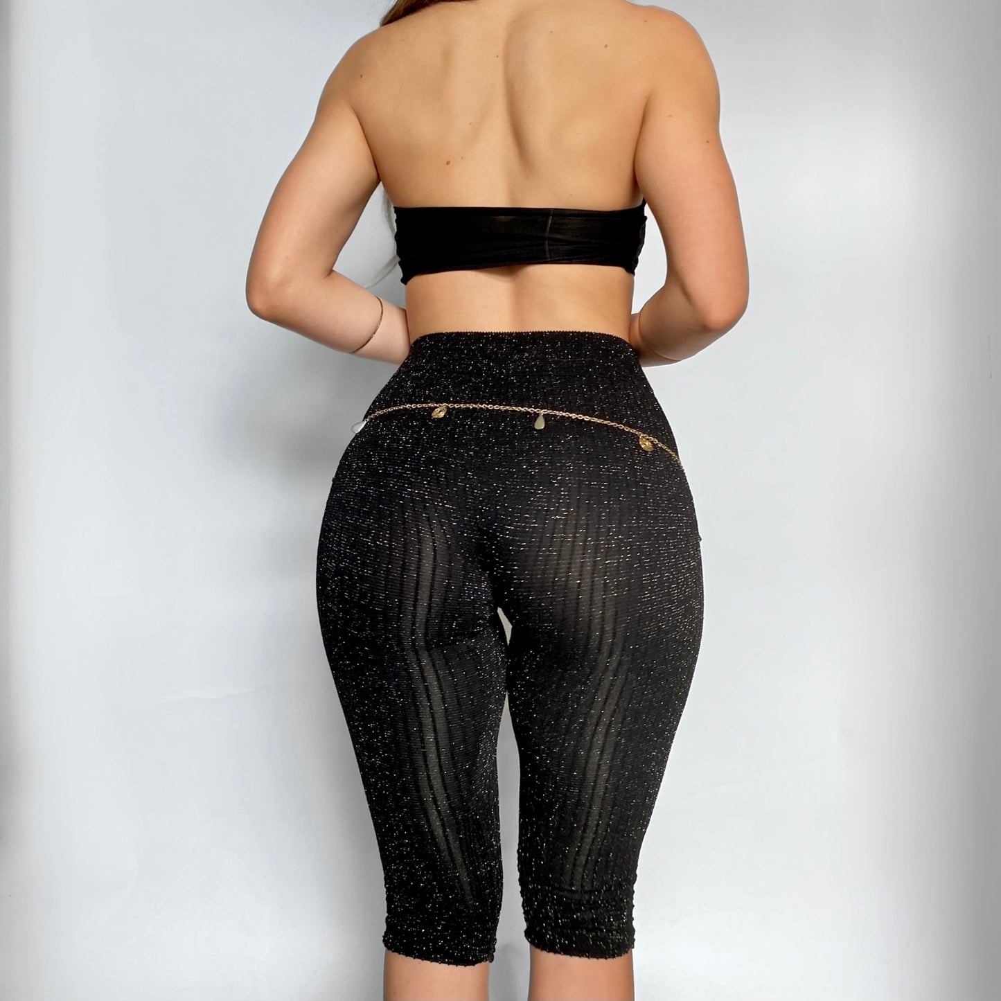 00s Sparkly Capri Leggings