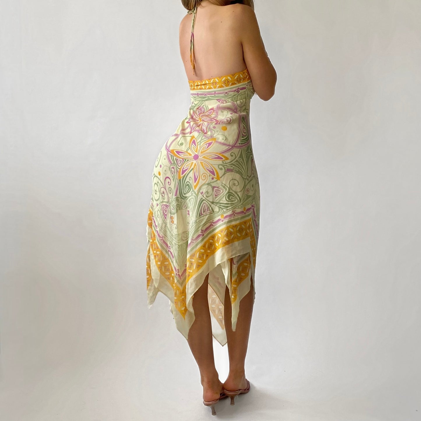 90's Silk Handkerchief Dress