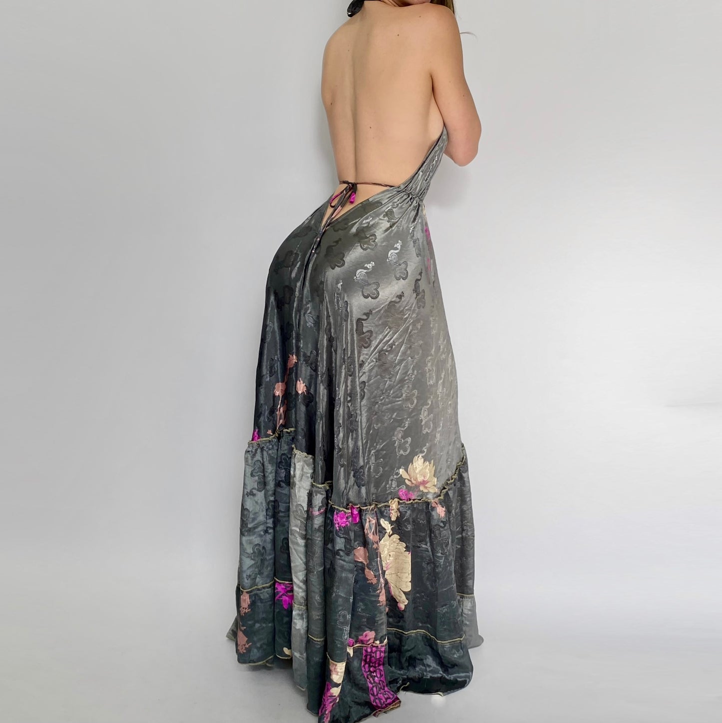 Twilight Bloom Backless Maxi