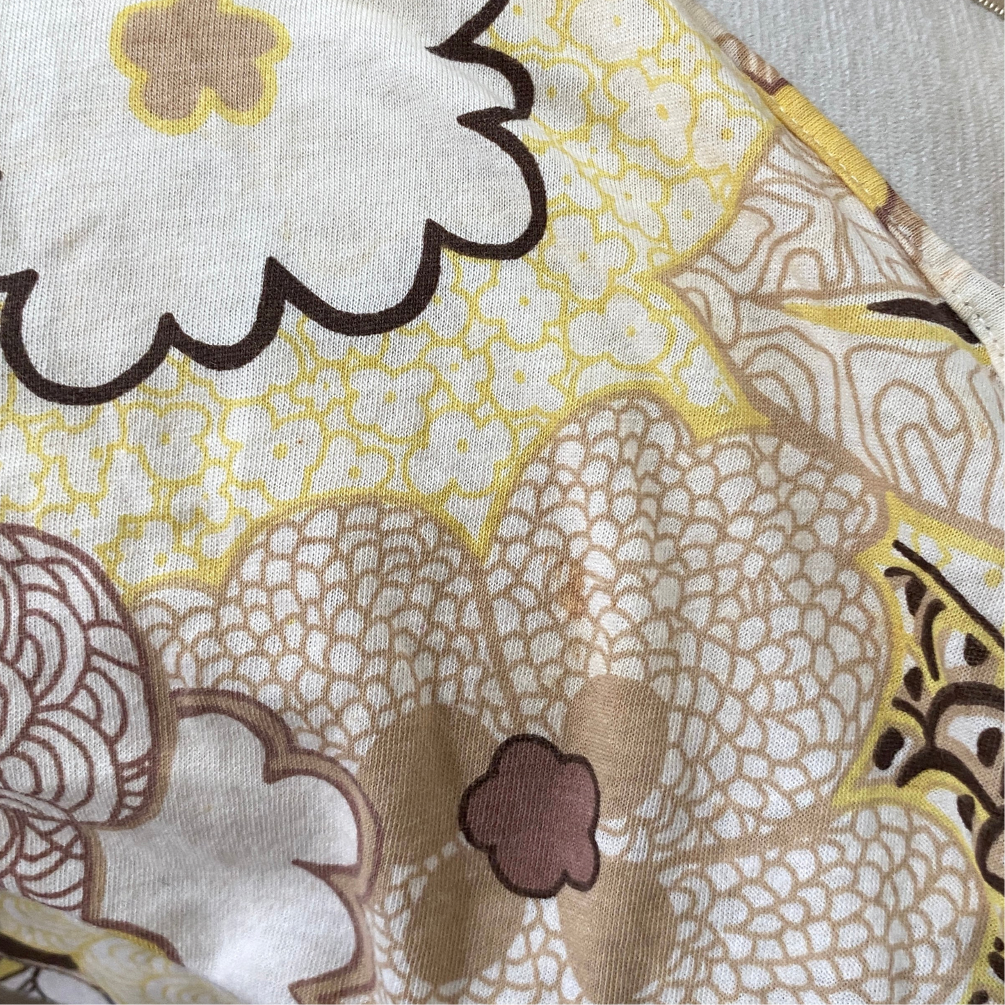 00s Yellow Floral Cotton Blouse