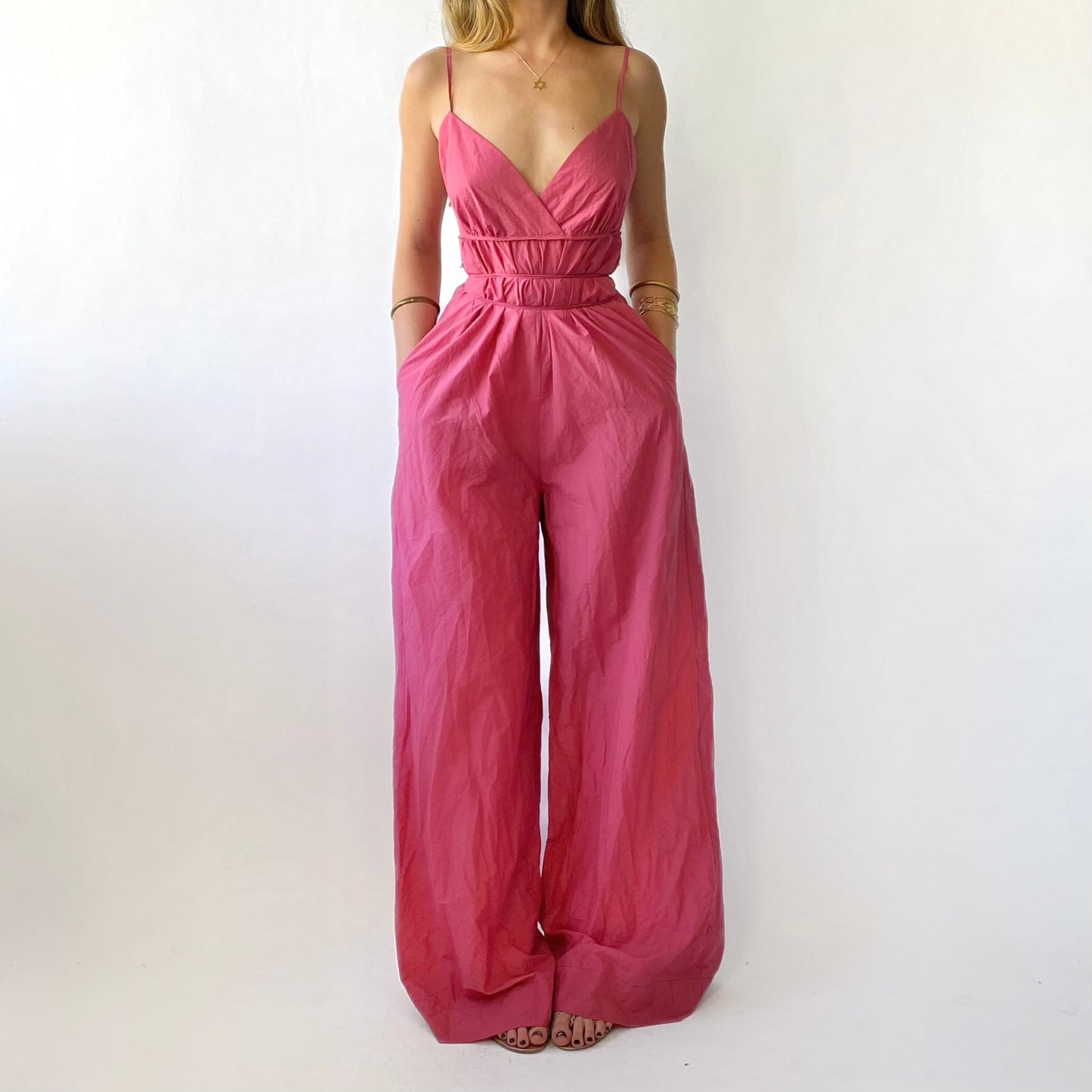 00s BCBG Rose Jumpsuit