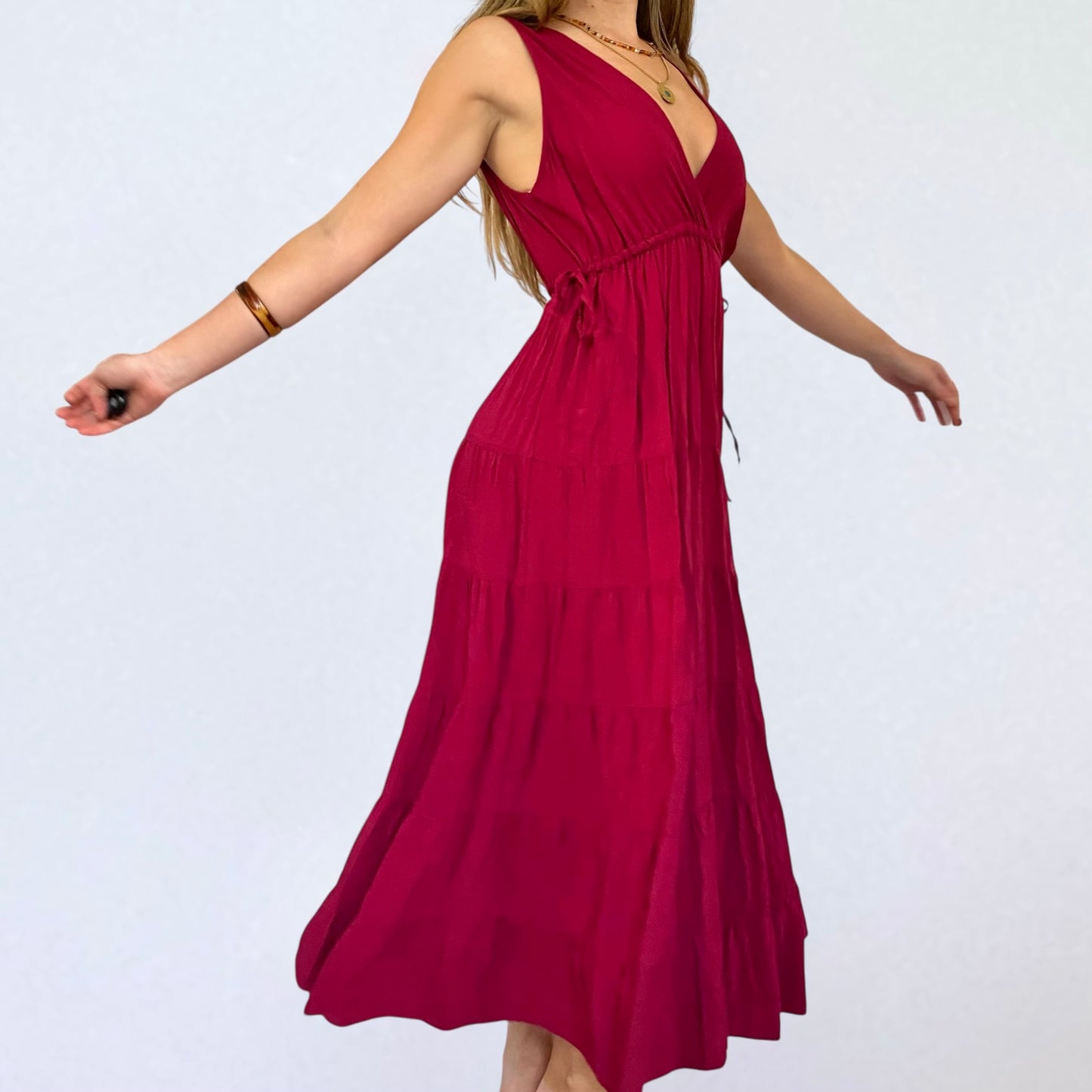 Burgundy Teared Sundress