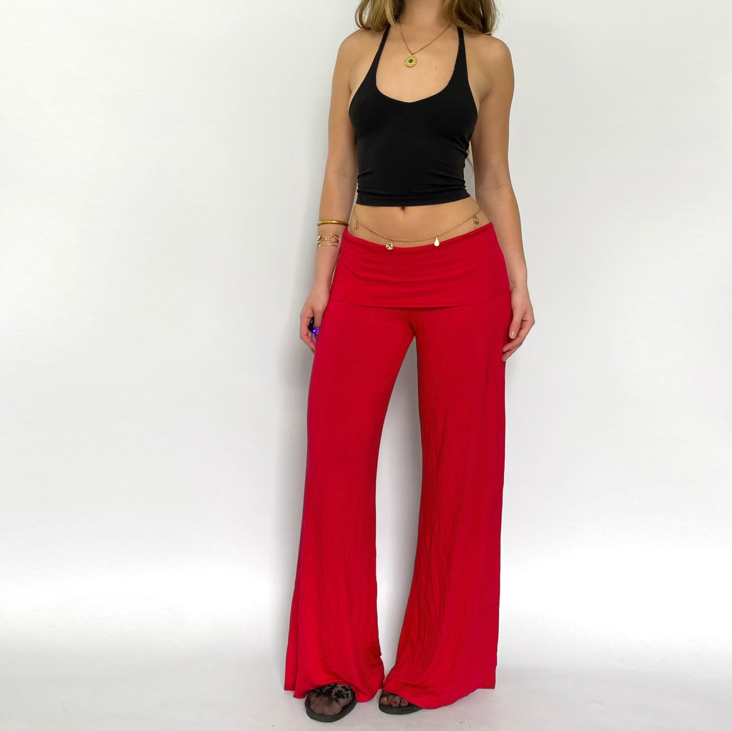 00s Fold Over Red Flares
