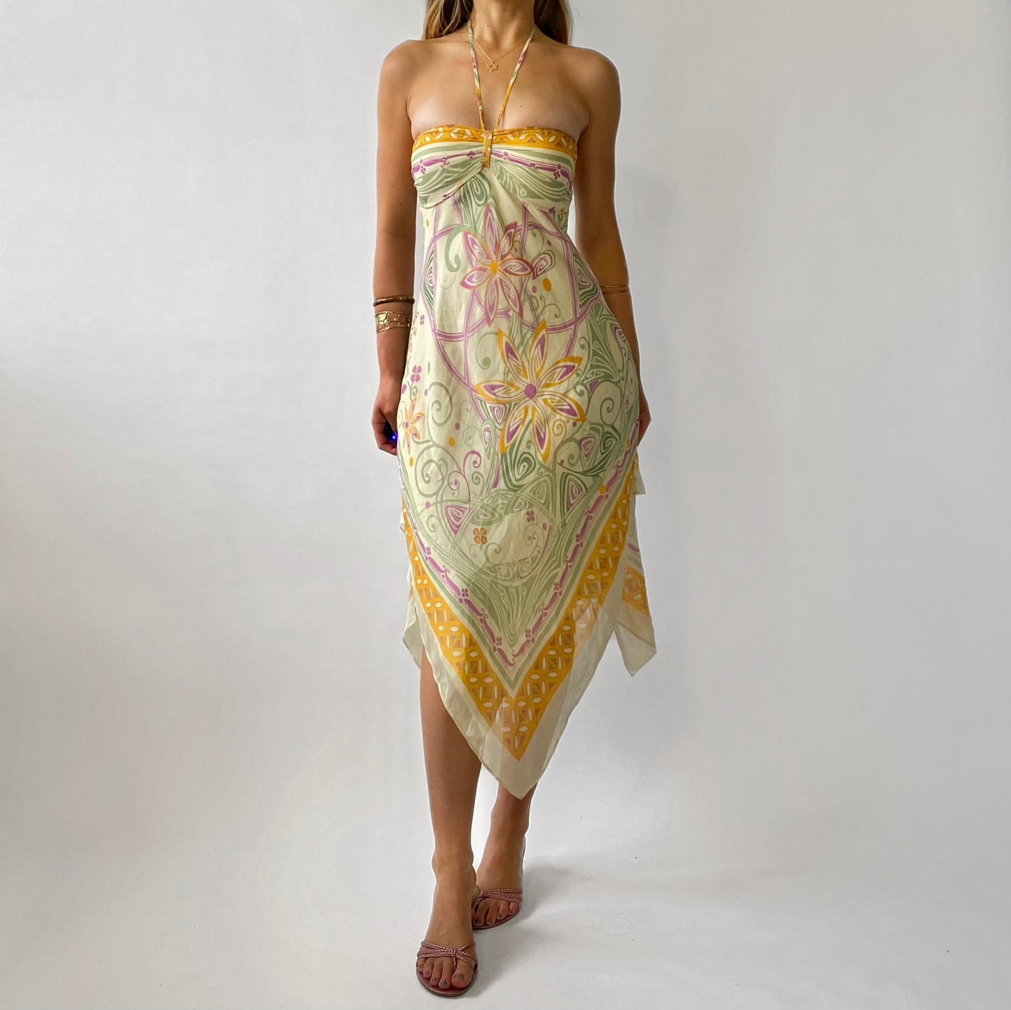 90's Silk Handkerchief Dress