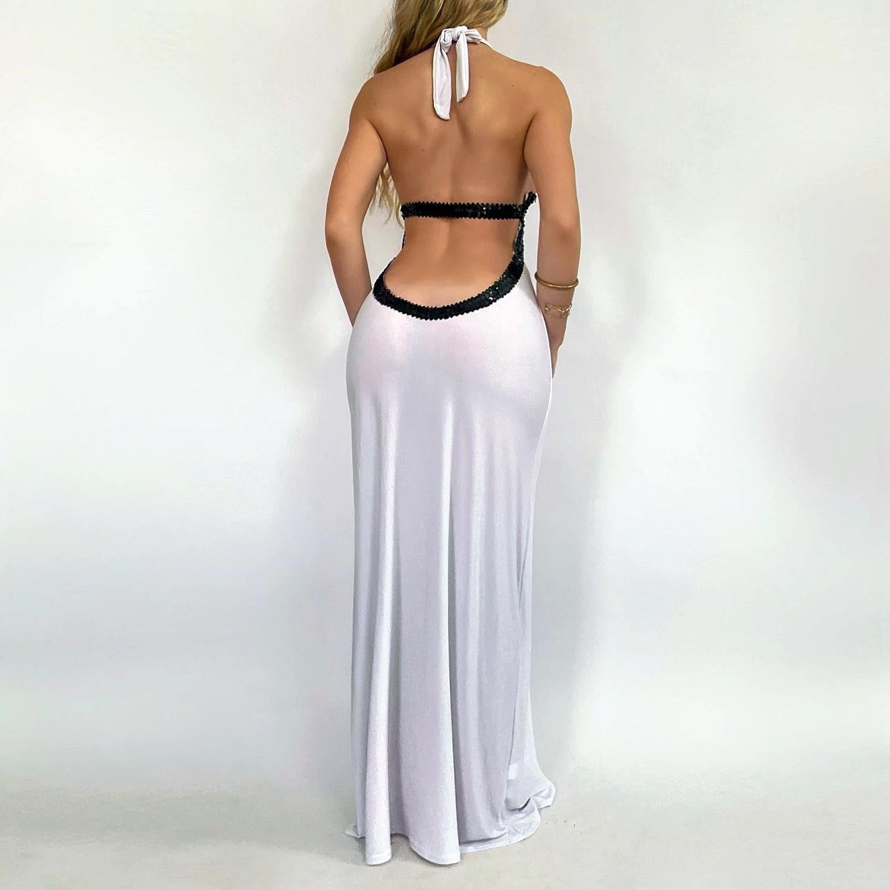 00s Backless Maxi Dress