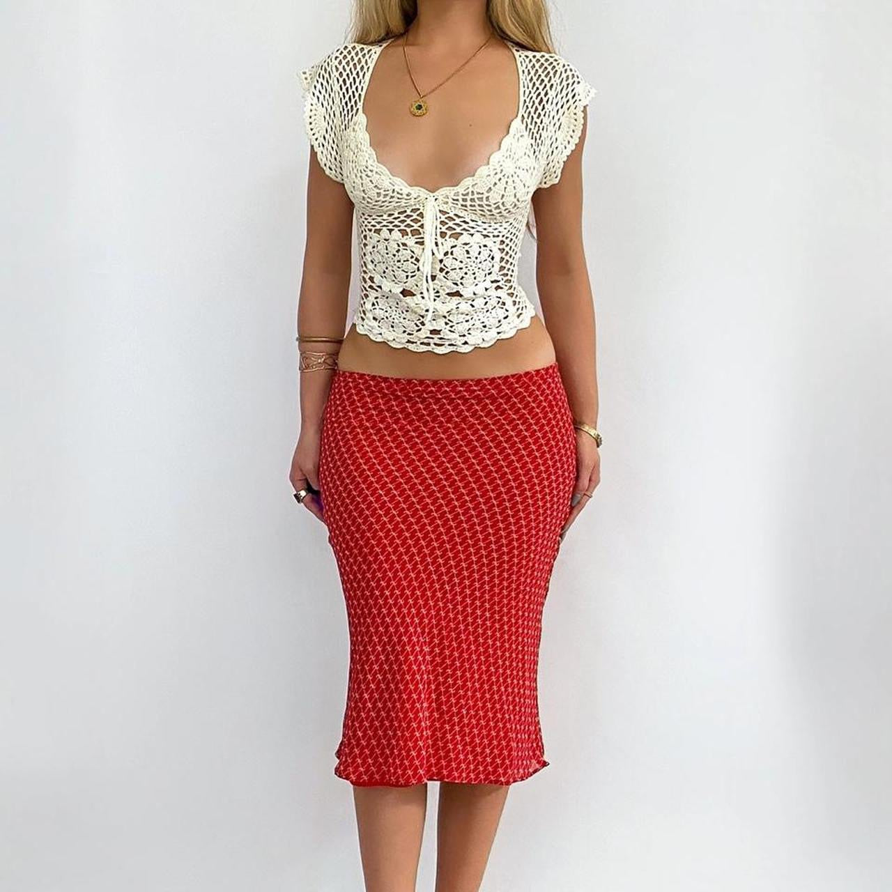 00s Mesh Midi Skirt