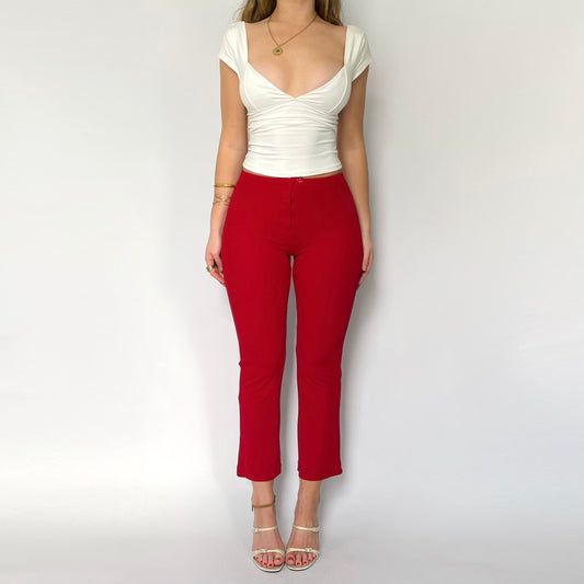 90’s slinky red pants
