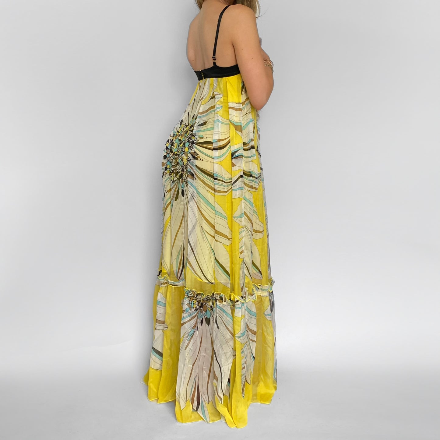 00s Bebe Beaded Silk Dress