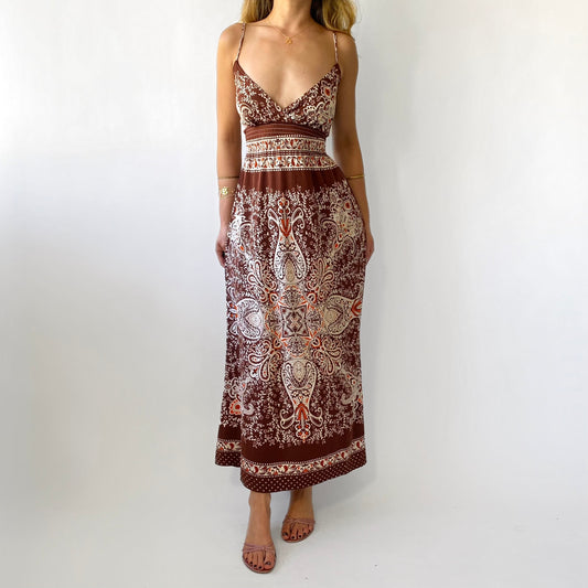 00s Paisley Maxi Dress