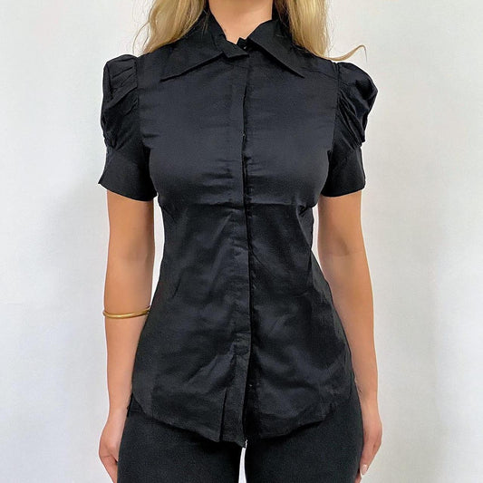00s Black Button-up