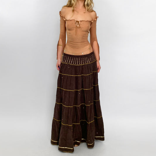 00s Corduroy Sequin Maxi