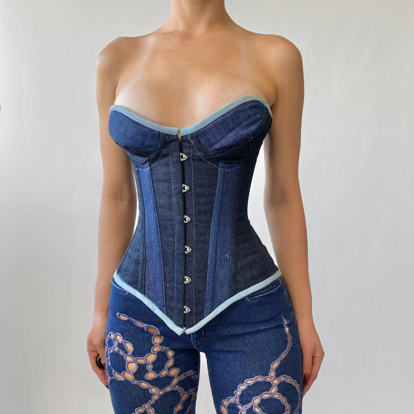 Denim Bustier Corset