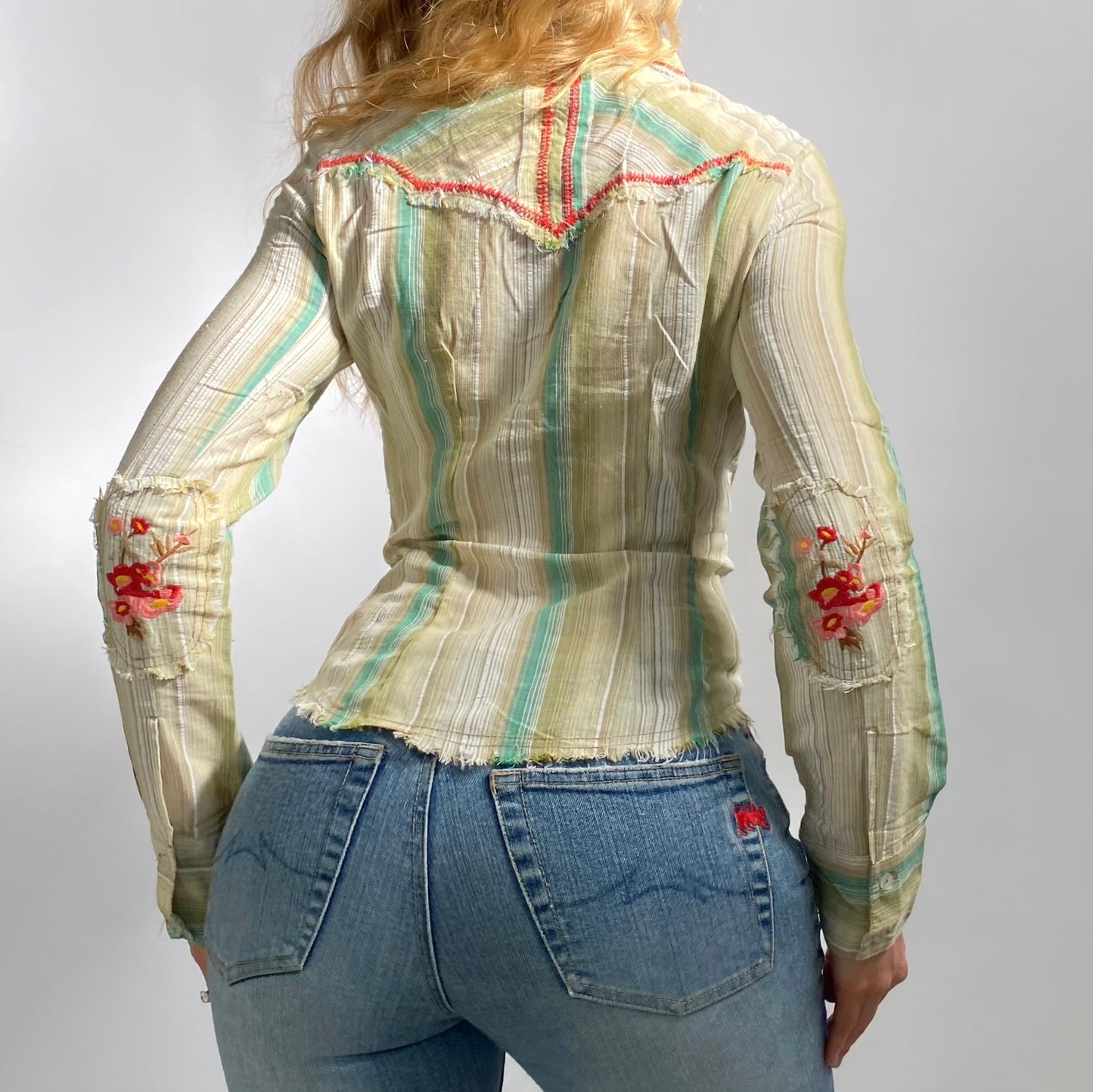 00s Western Striped Button-up