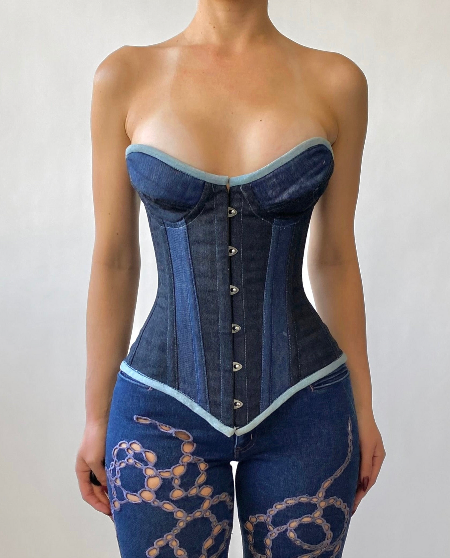 Denim Bustier Corset