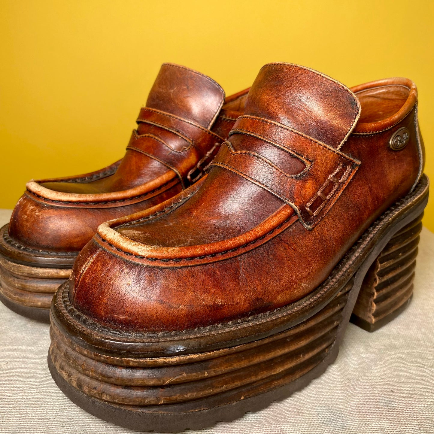 Vintage Buffalo London Platform Penny Loafers (7.5)