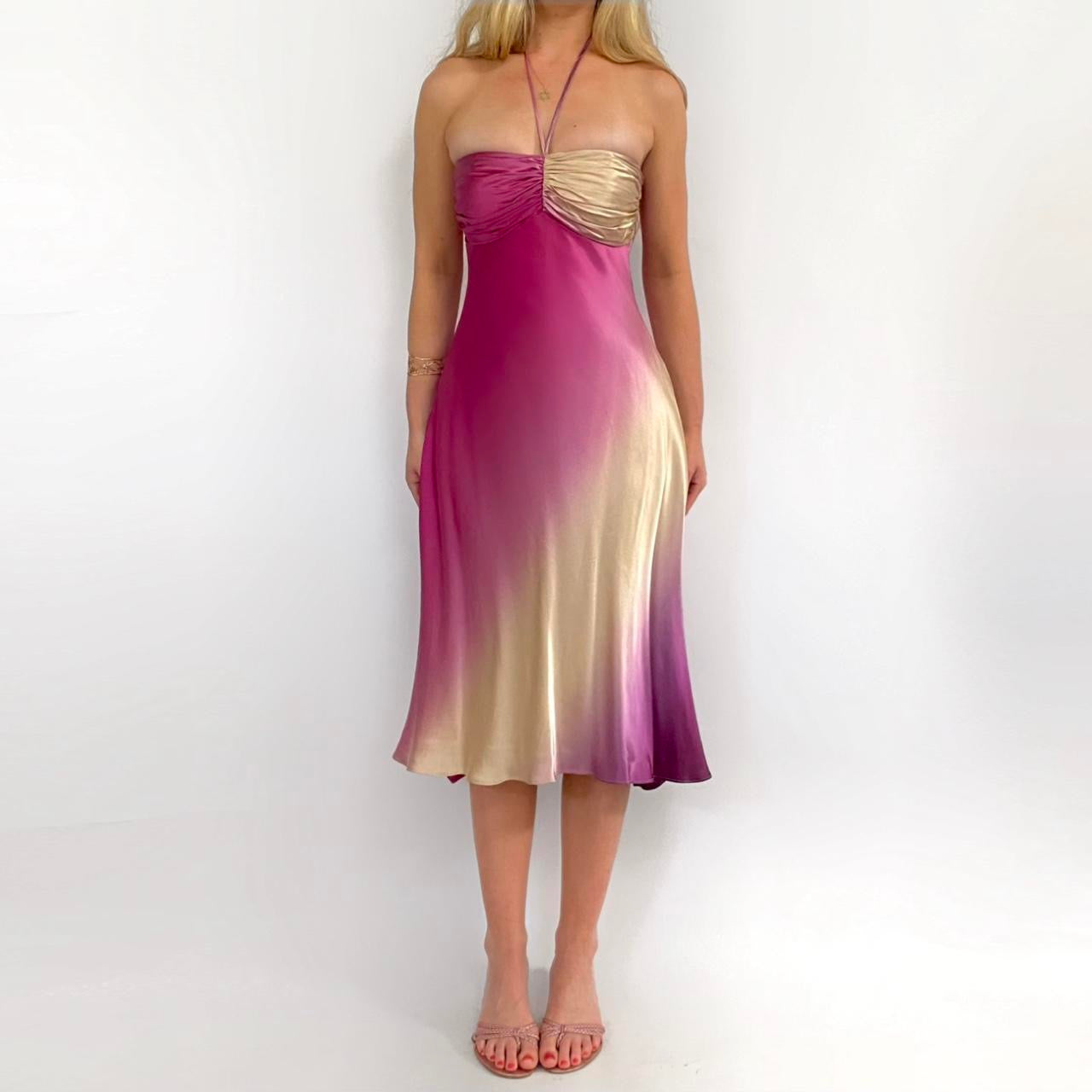 90s Ombre Silk Dress