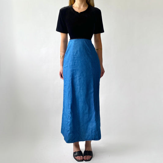 90’s Denim Maxi Dress