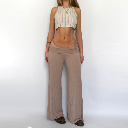 00s Taupe Fold Over Flares
