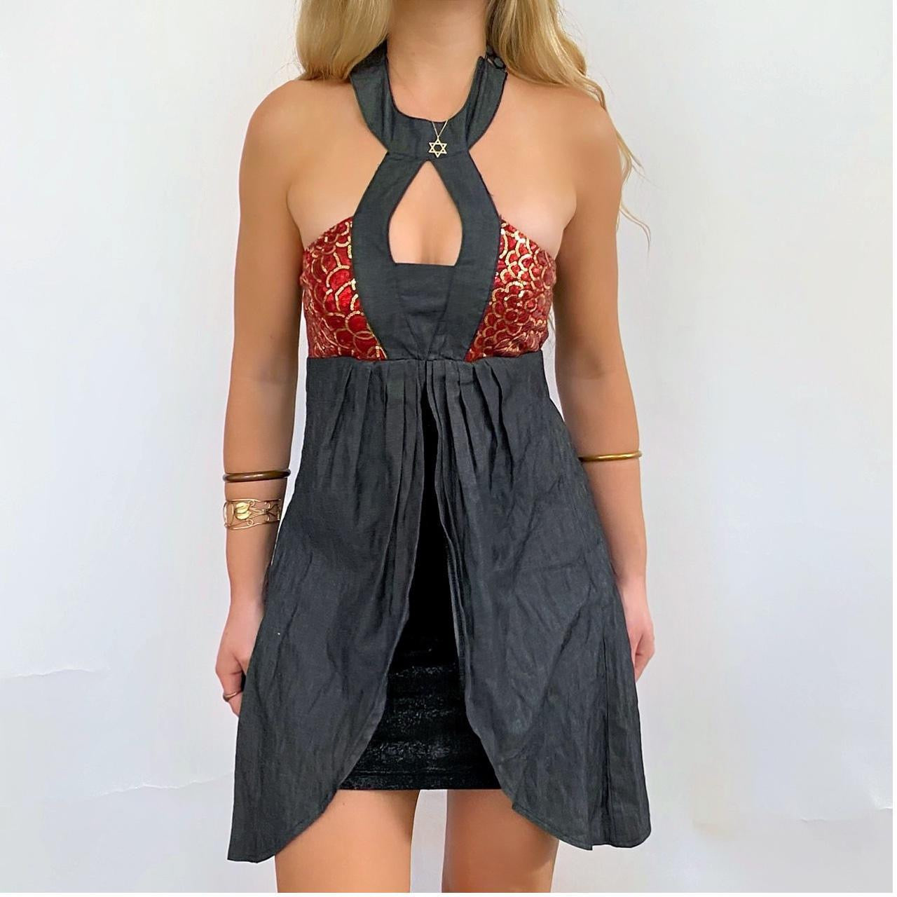 00s Sequin Layered Mini dress